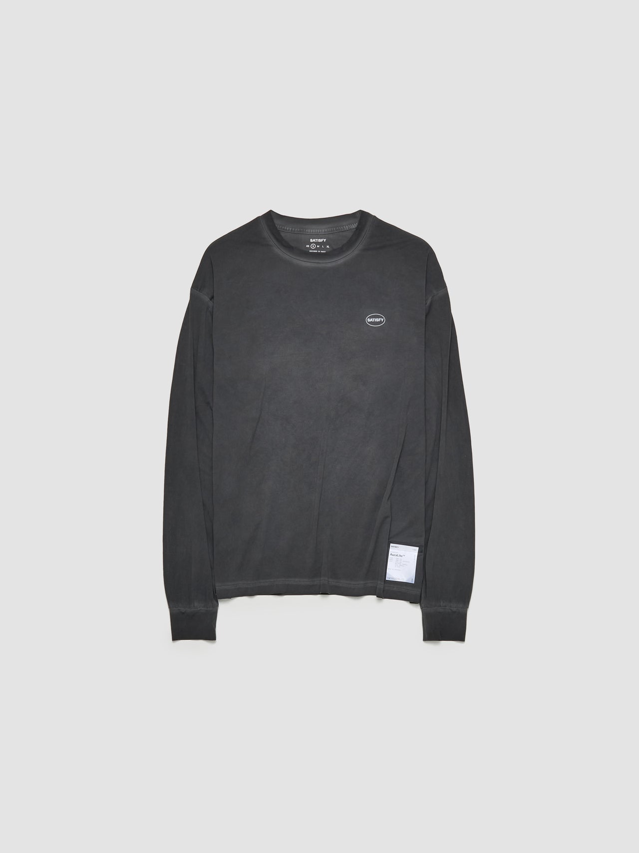 AuraLite Long Tee in Pigment Black