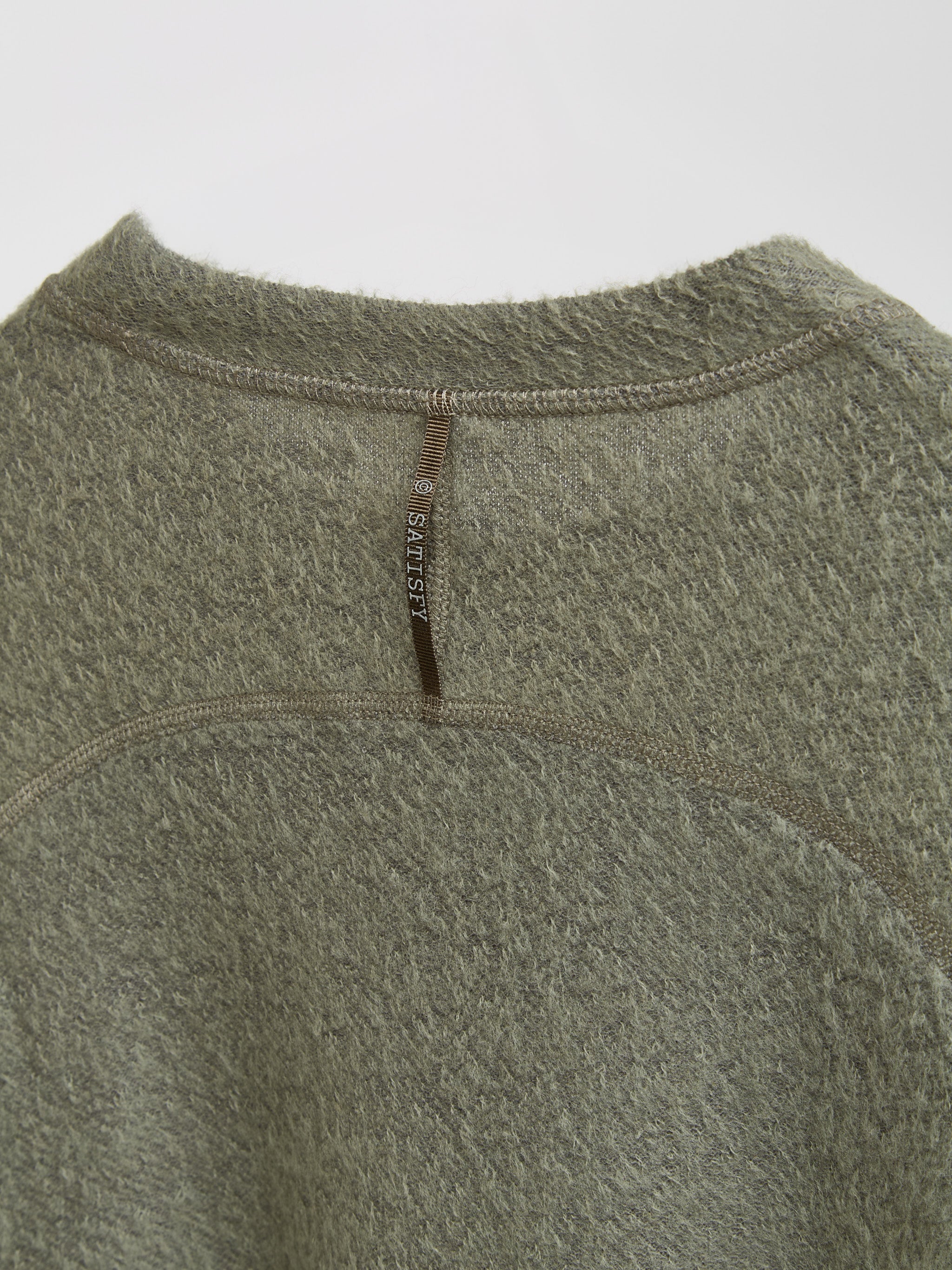 FuzzMerino Long Tee in Vetiver