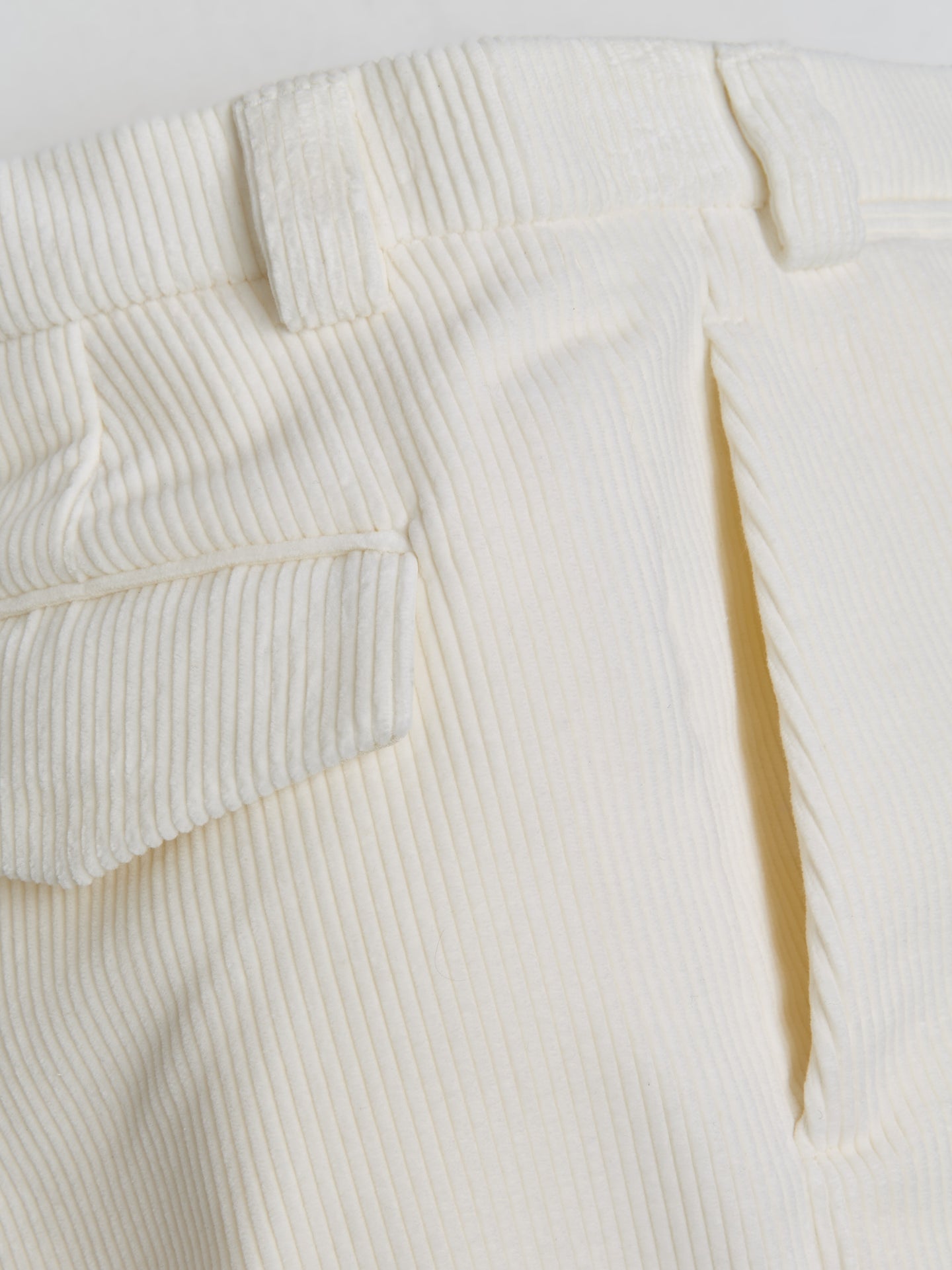 Corduroy Trousers in White