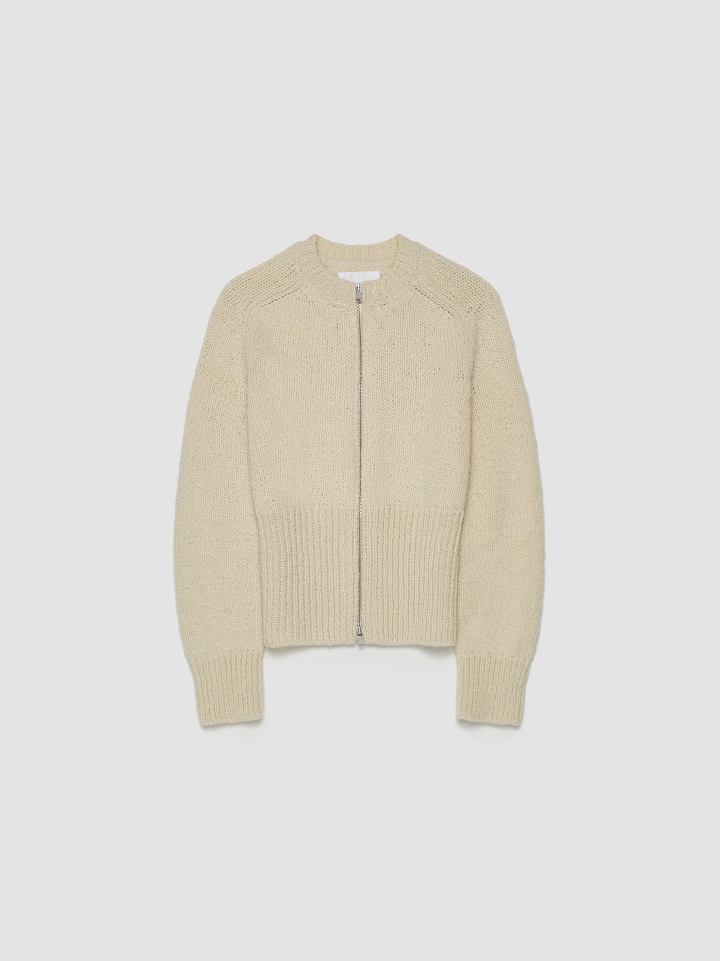 Textured Wool Cardigan in Chalk