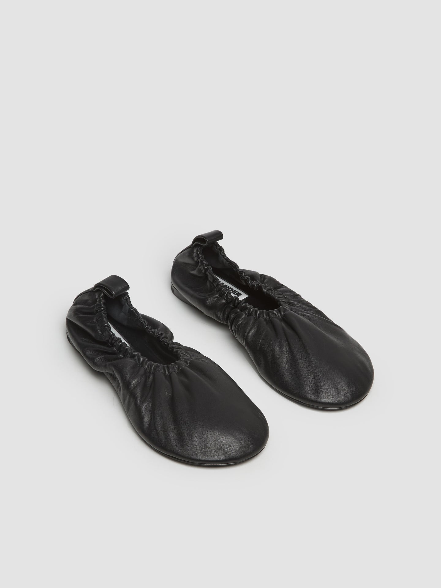 Leather Ballerina Shoes in Black