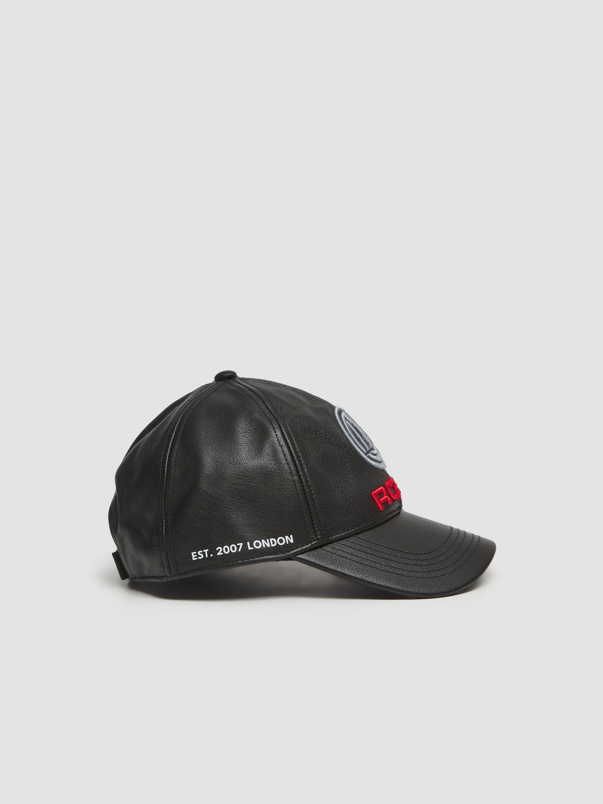 Leather Cap in Black