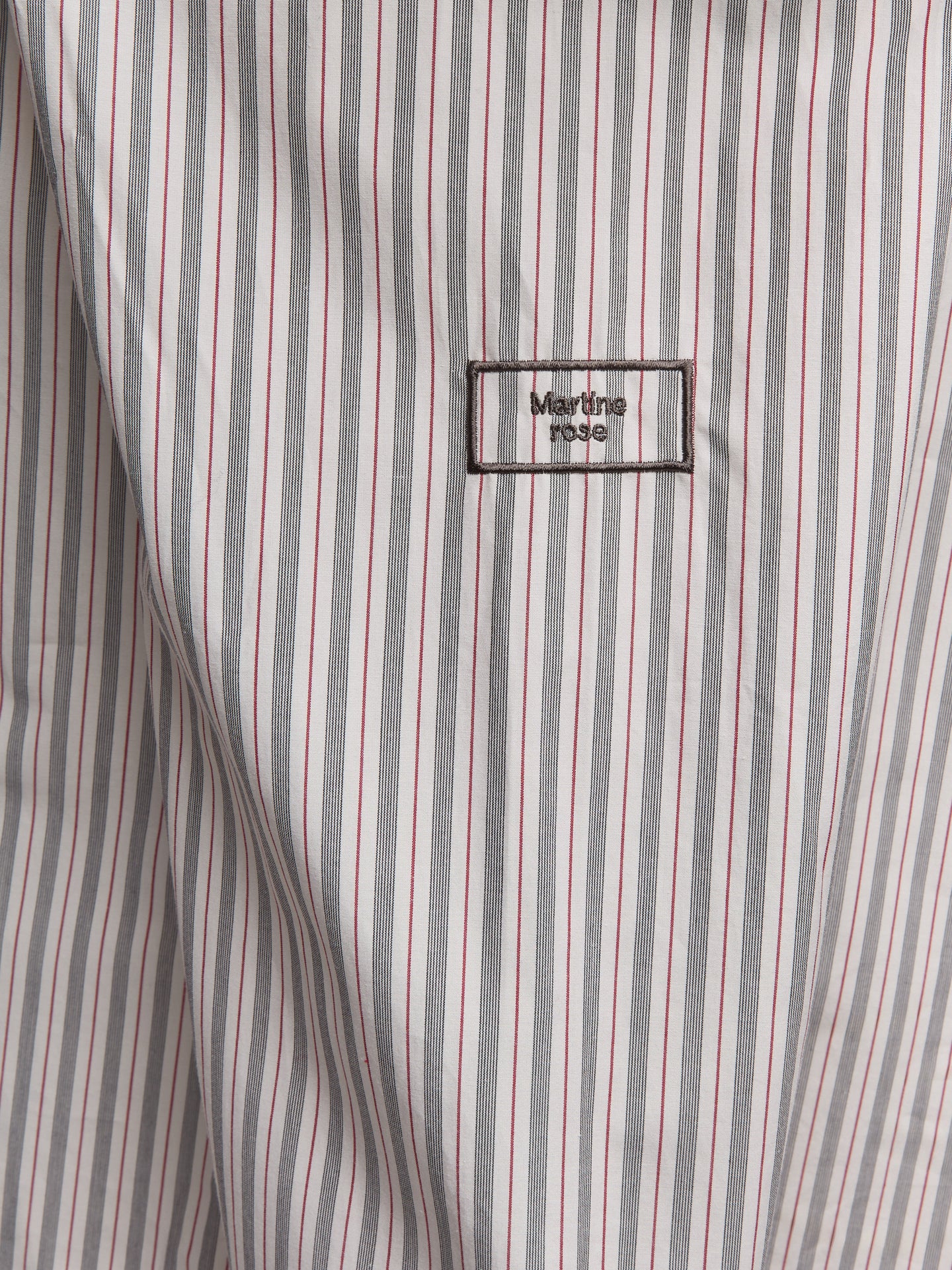 Classic Shirt in White & Red Stripe