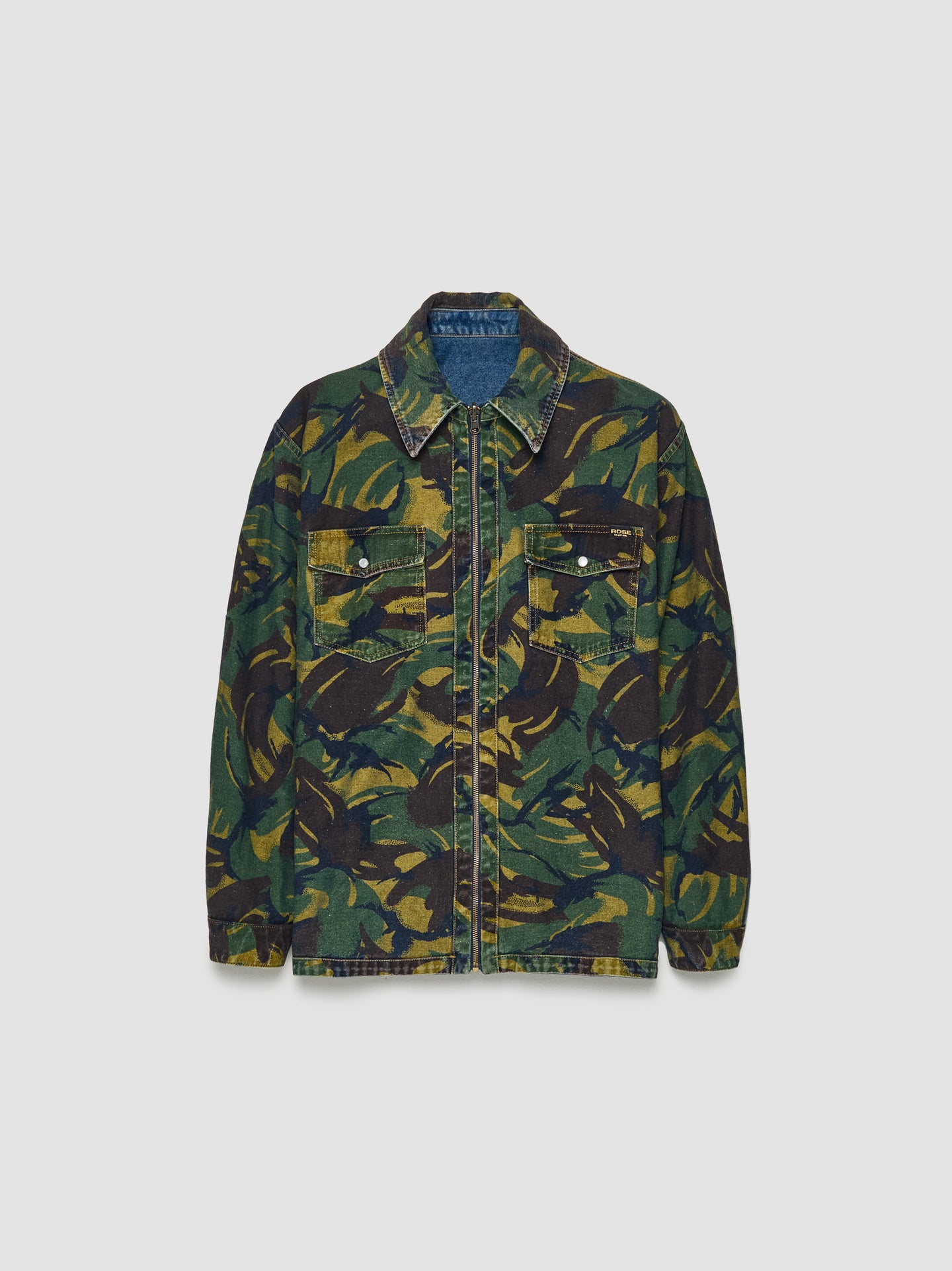 Reversible Camo Shirt Jacket in Blue