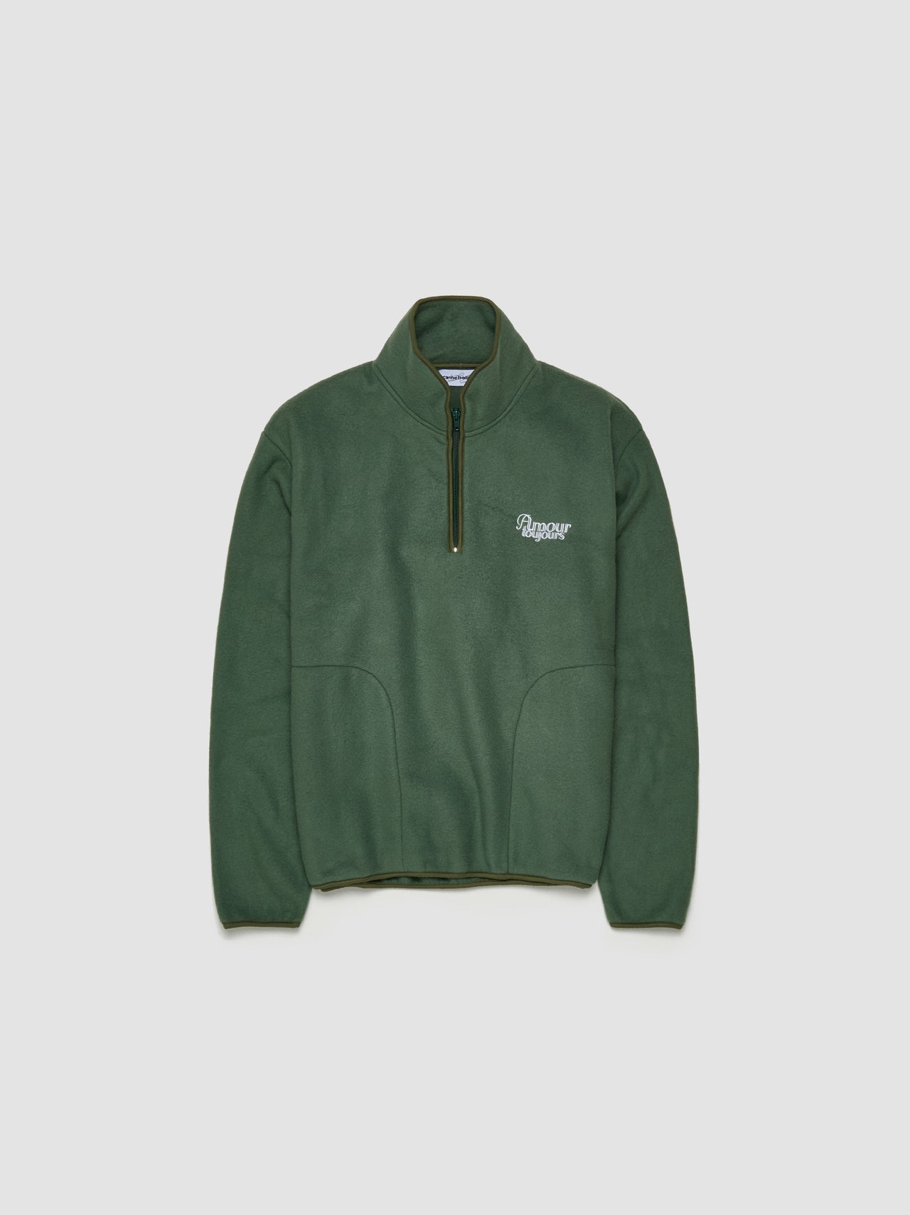 Always Adored Half-Zip Sweatshirt in Green