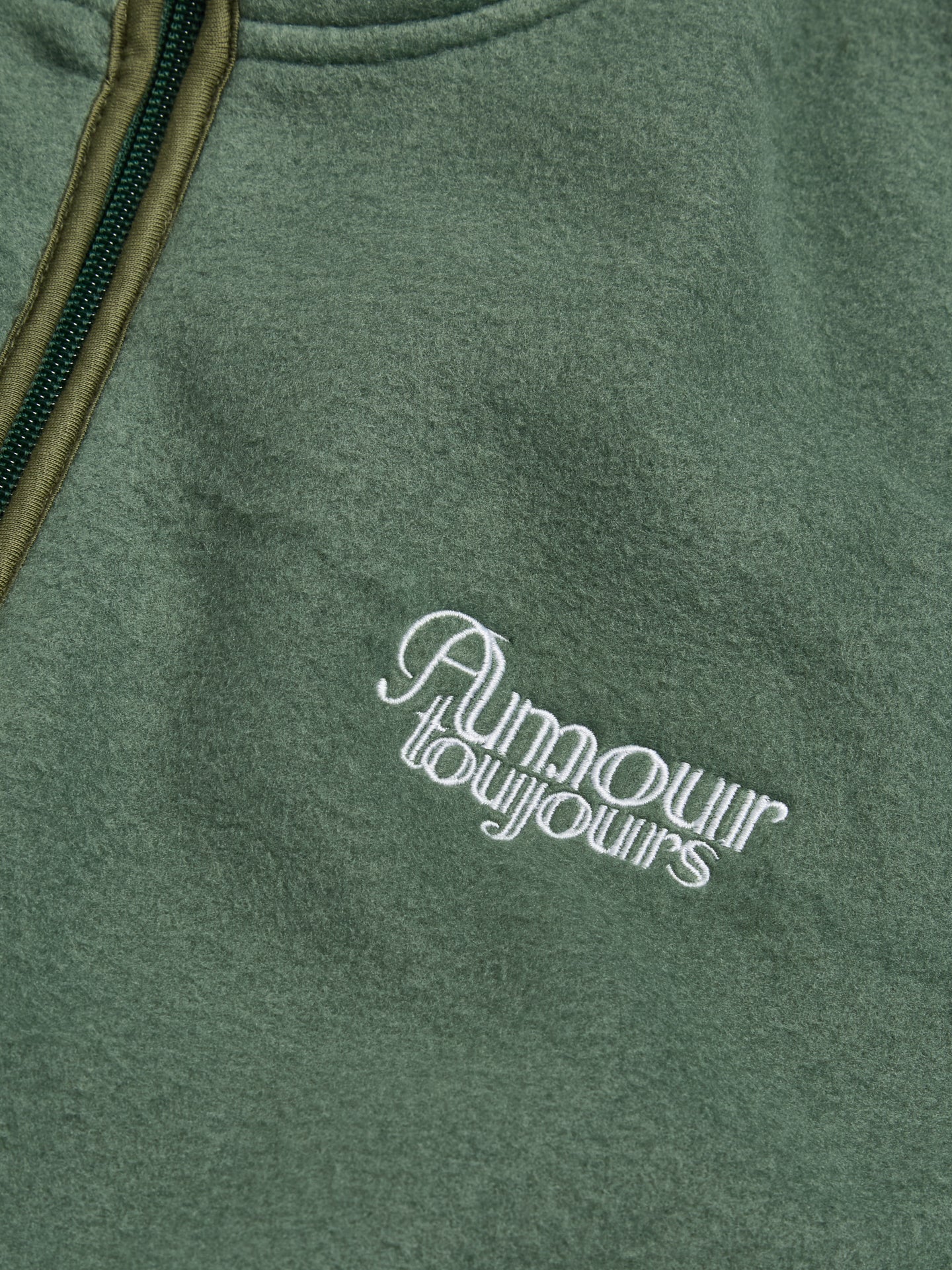 Always Adored Half-Zip Sweatshirt in Green