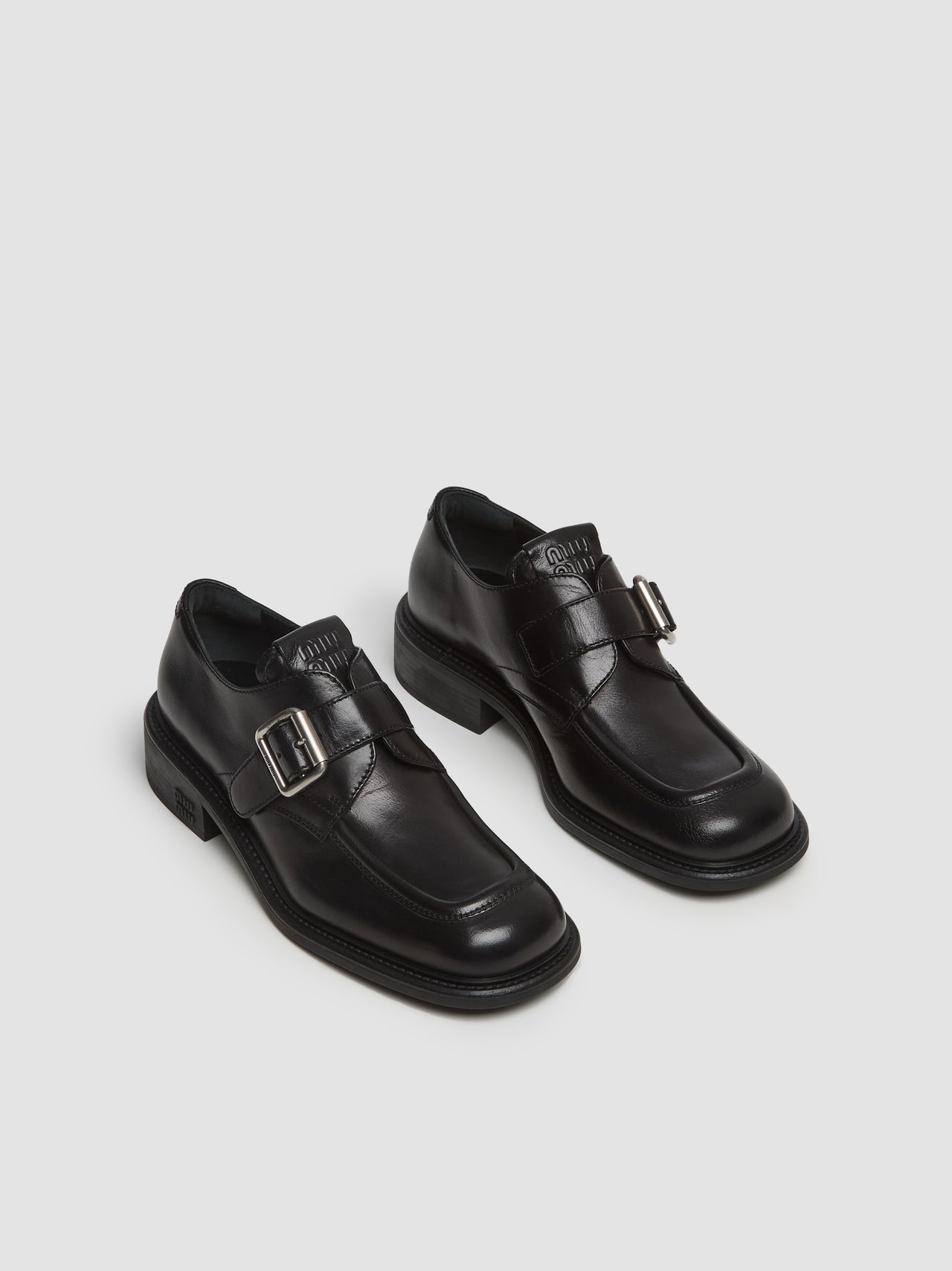 Leather Brogue Shoes in Black