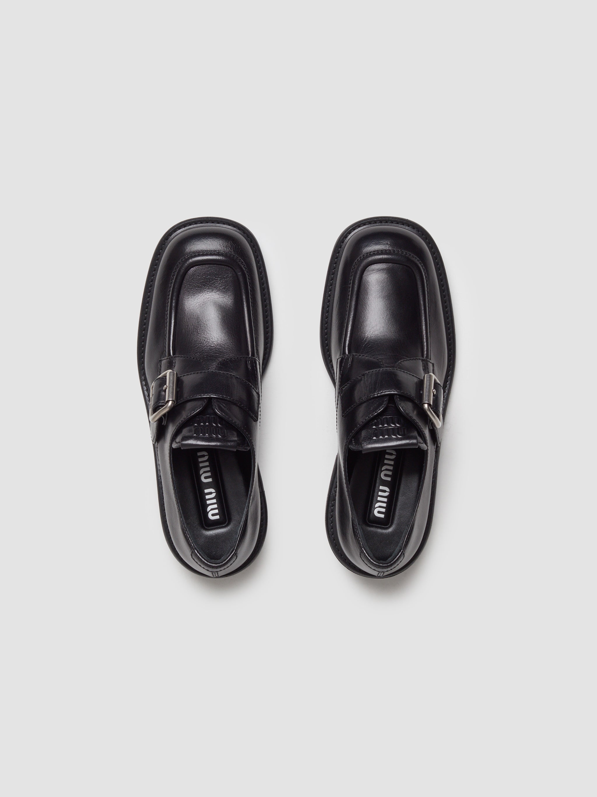 Leather Brogue Shoes in Black