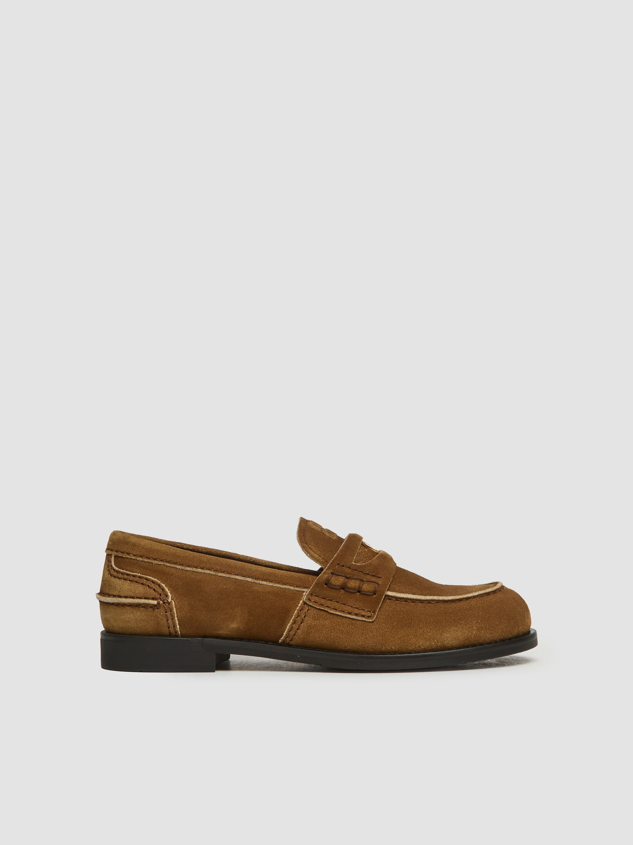 Faded Suede Loafers in Cinnamon