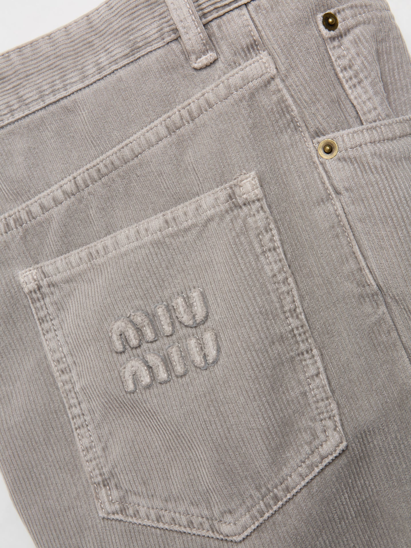 Garment-Dyed Corduroy Pants in Granite Gray