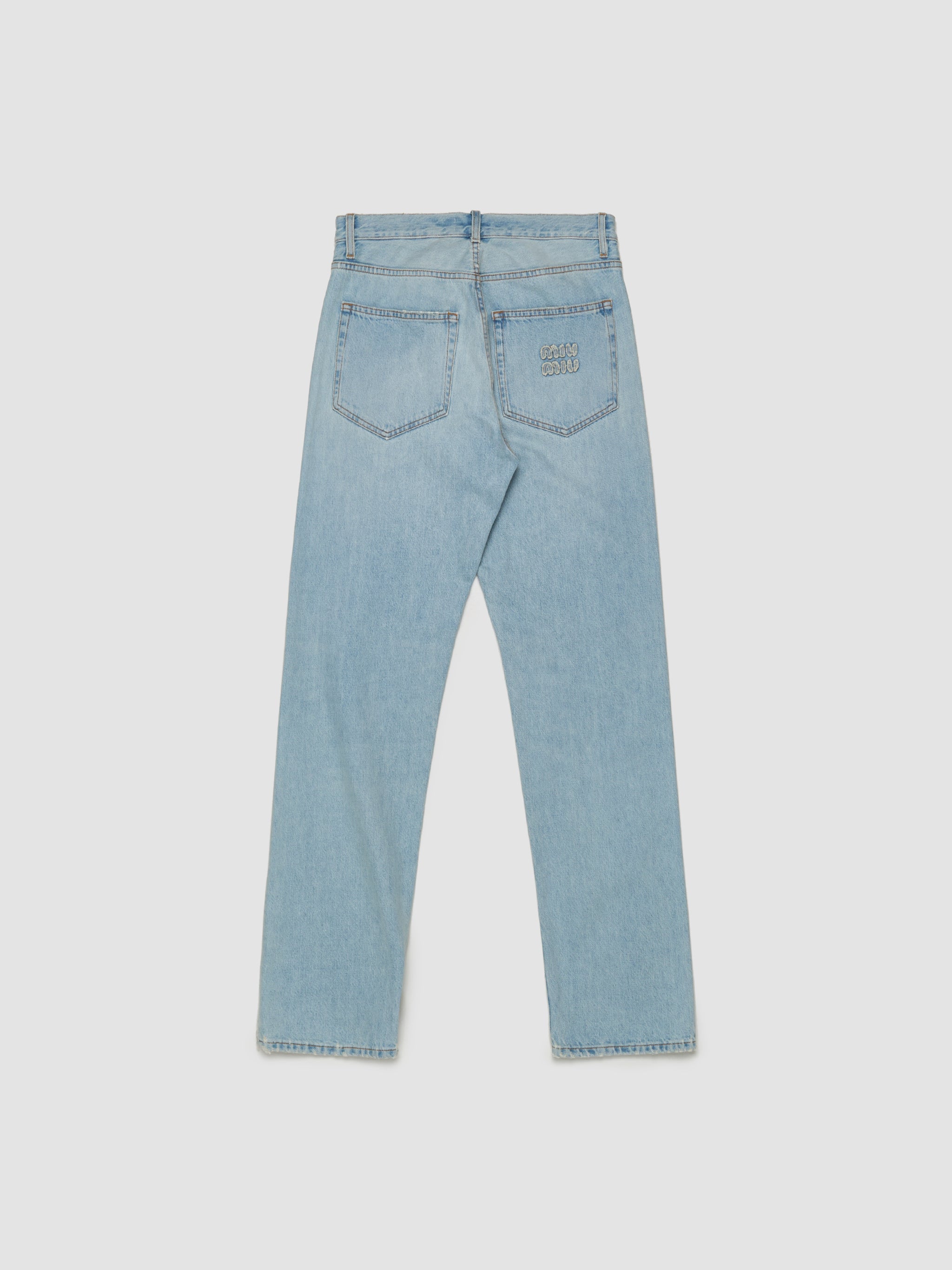 Logo Patch Jeans in Light Blue