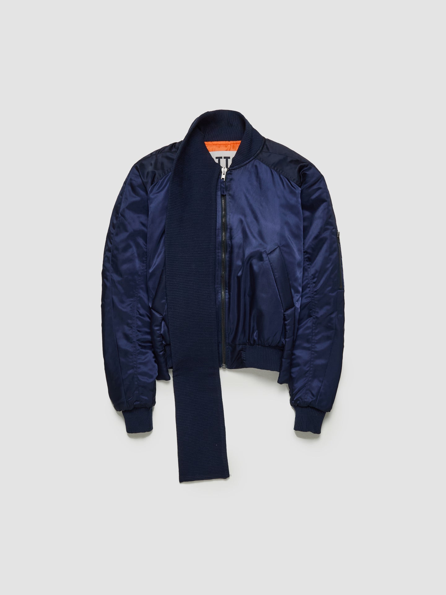 Scarf Bomber Jacket in Blue