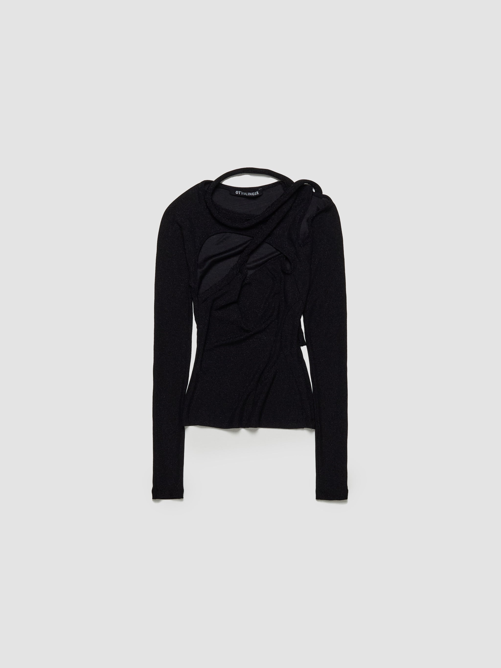 Layered Cut Out Longsleeve in Black