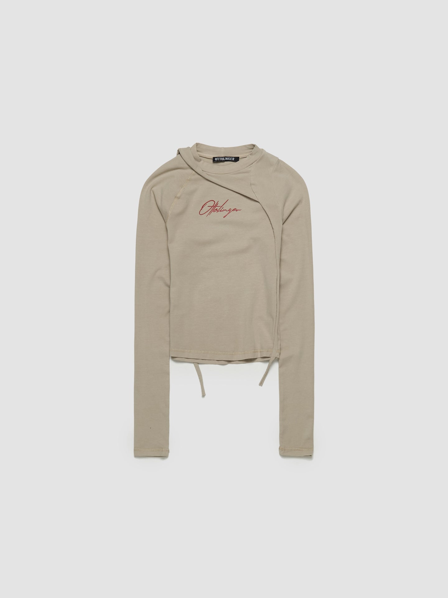 Deconstructed Fitted Longsleeve in Beige