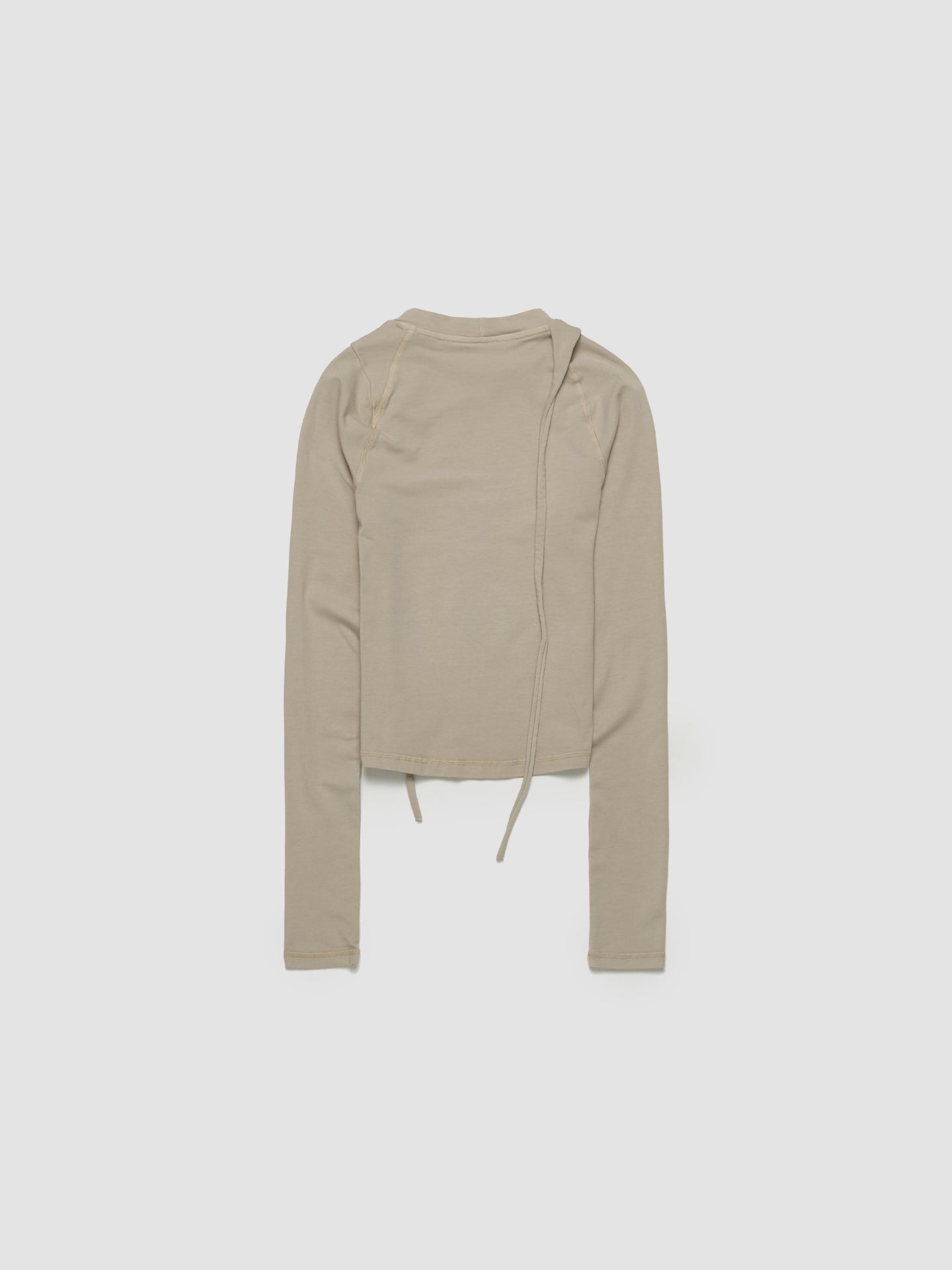 Deconstructed Fitted Longsleeve in Beige