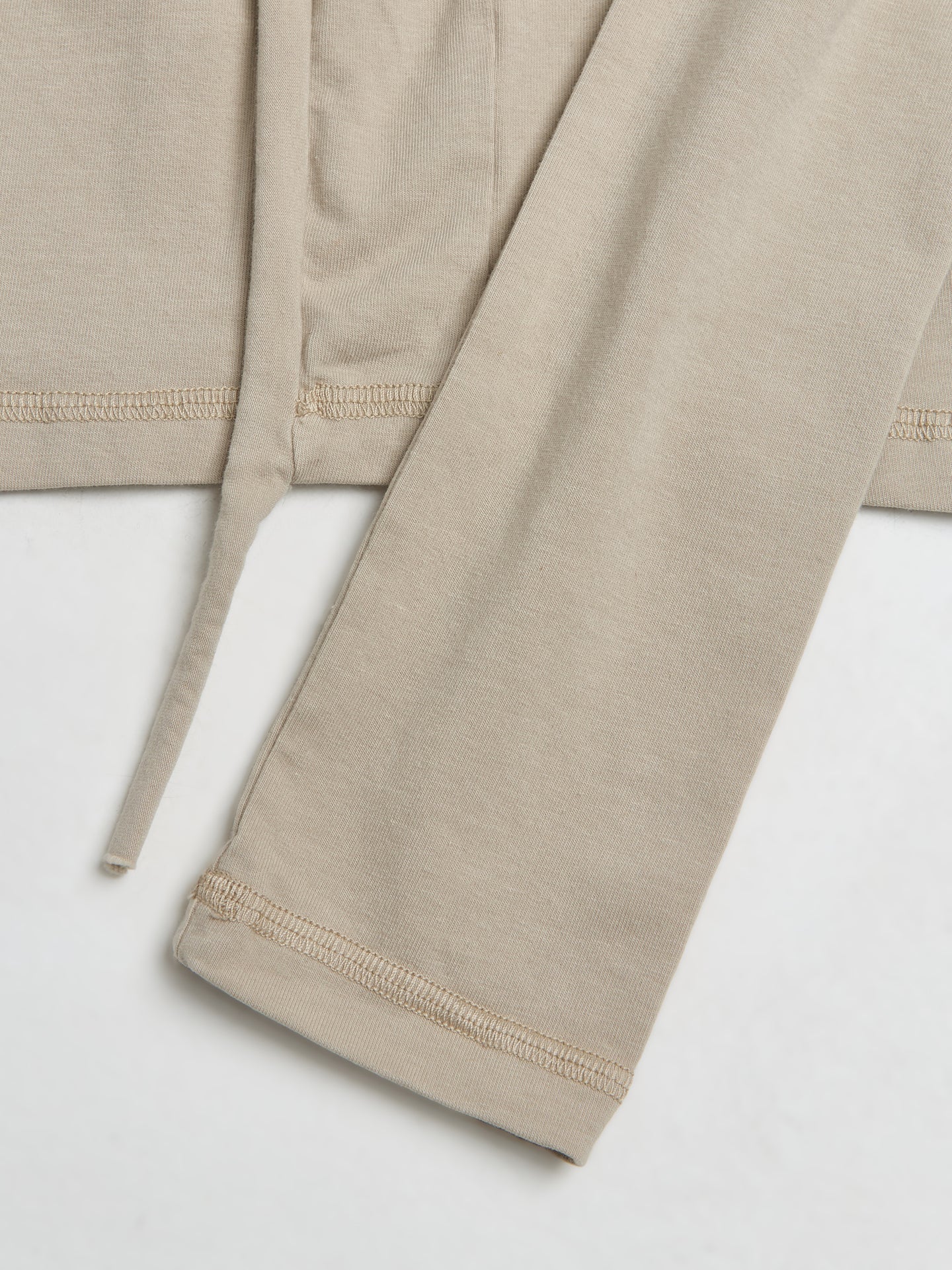 Deconstructed Fitted Longsleeve in Beige