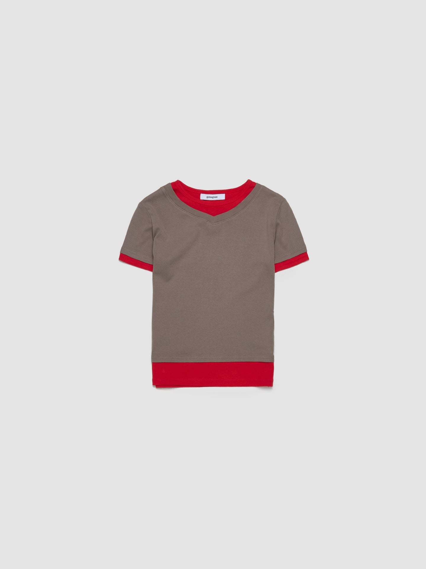 Rio T-Shirt in Grey & Red