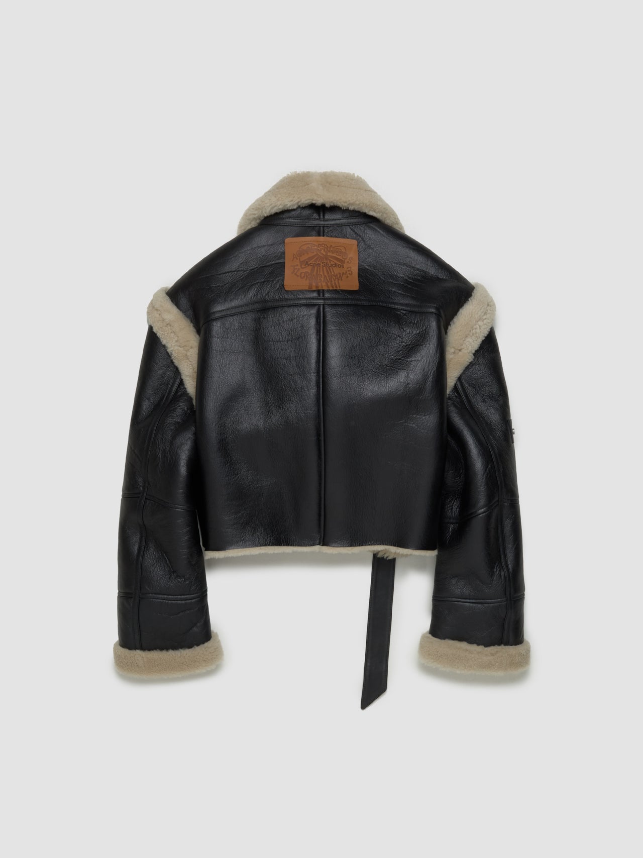 Shearling Buckle Jacket in Black