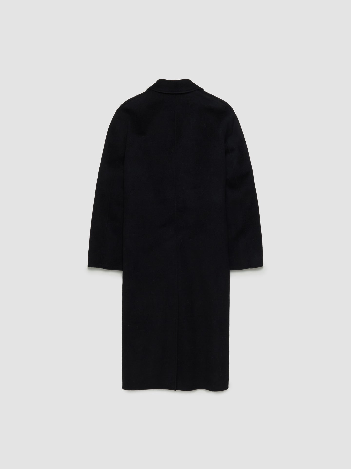 Double-Breasted Wool Coat in Black