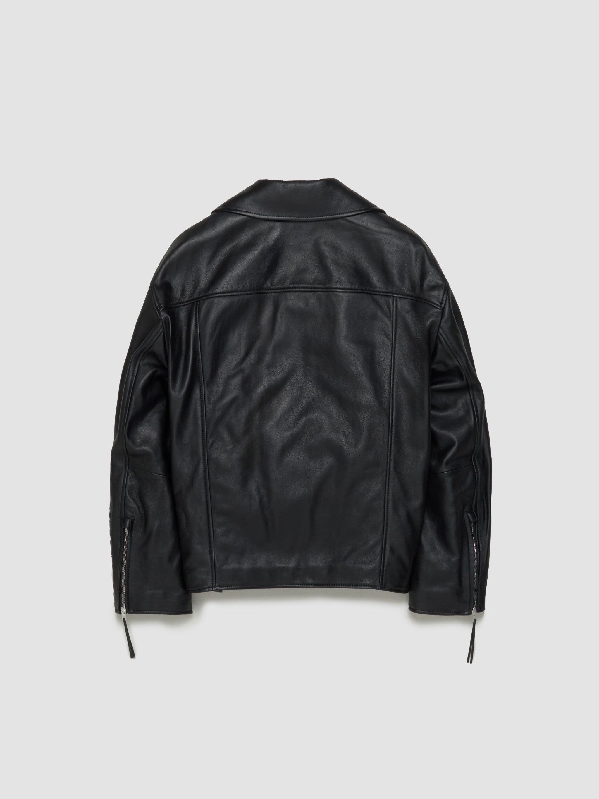 Biker Leather Jacket in Black