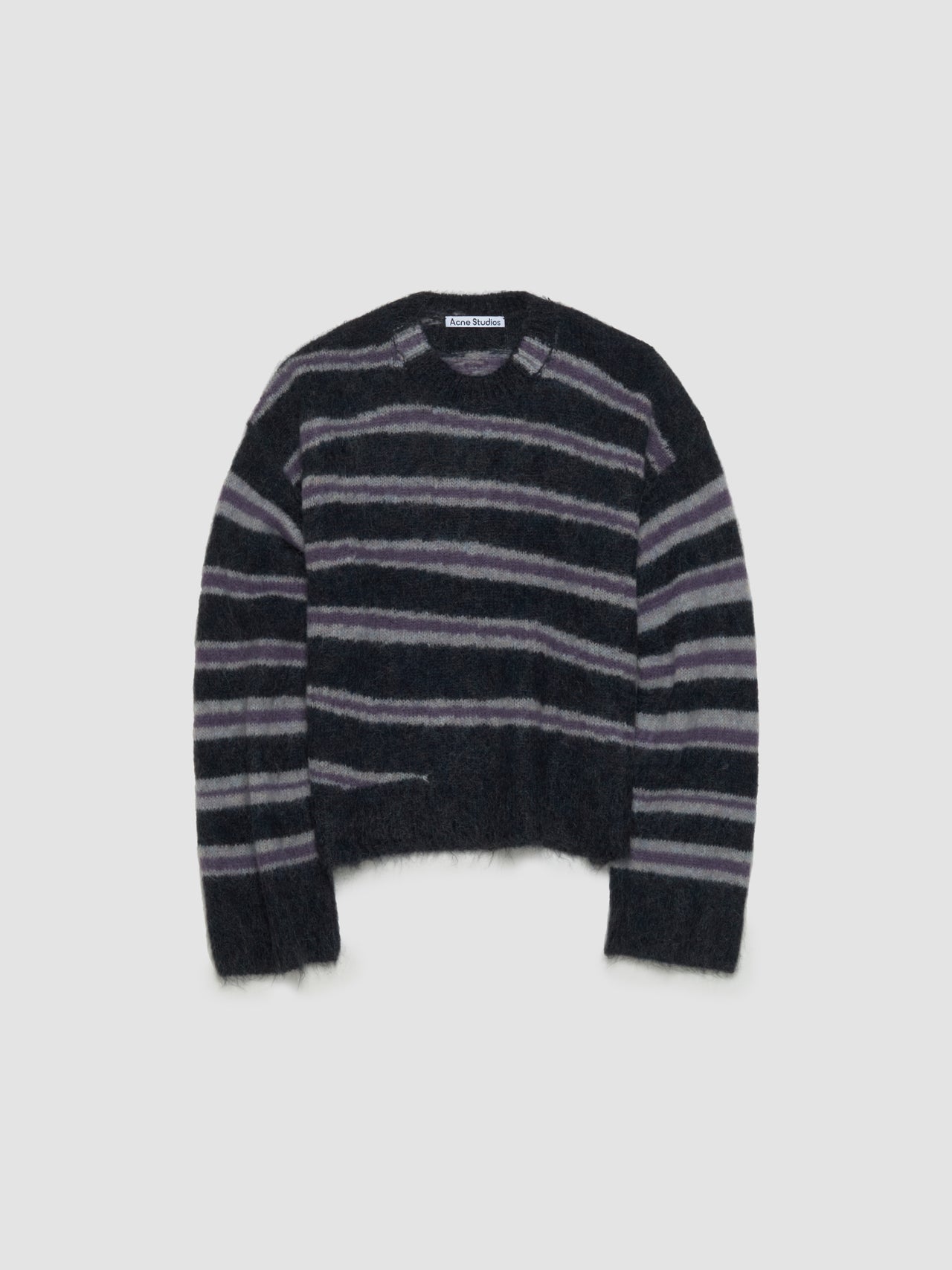 Mohair Blend Jumper in Dark Grey Melange