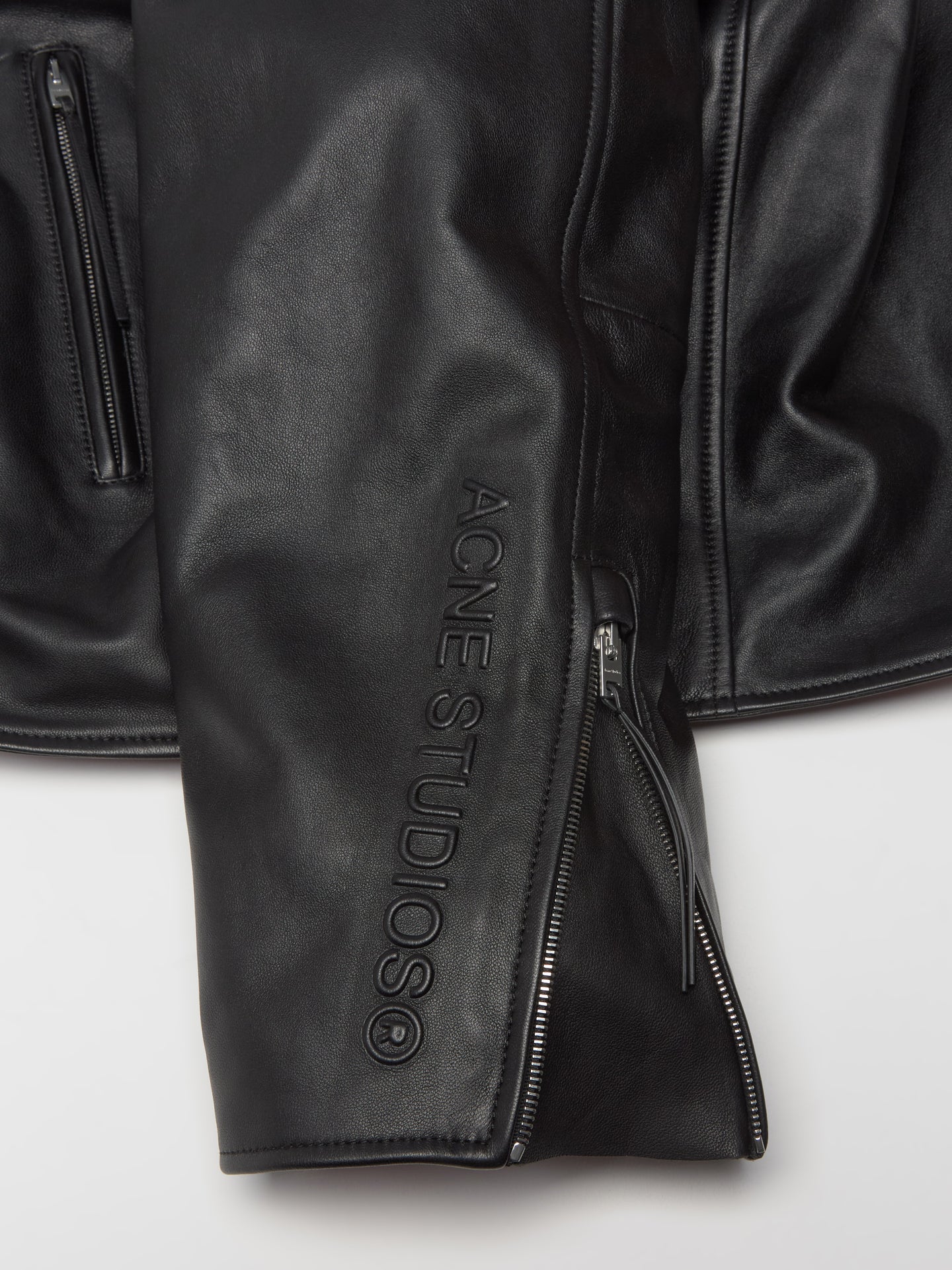 Biker Leather Jacket in Black