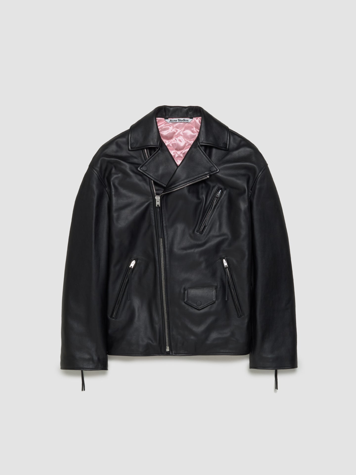 Biker Leather Jacket in Black