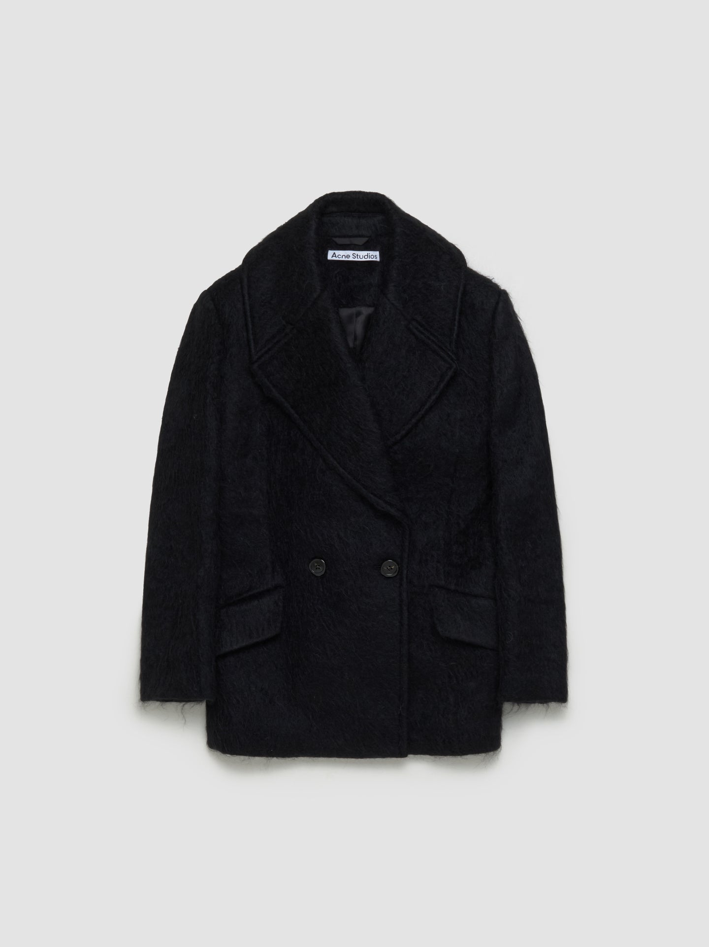 Wool Blazer Coat in Black