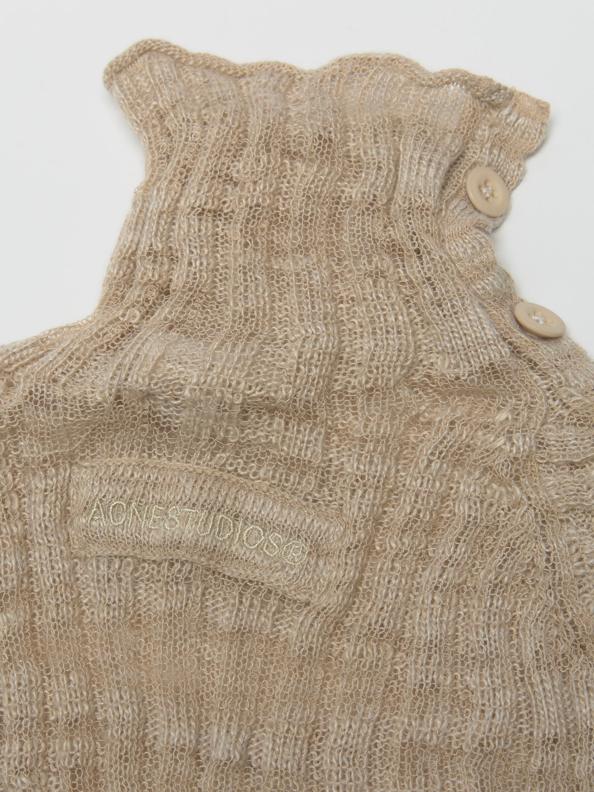 Ribbed Turtleneck in Beige