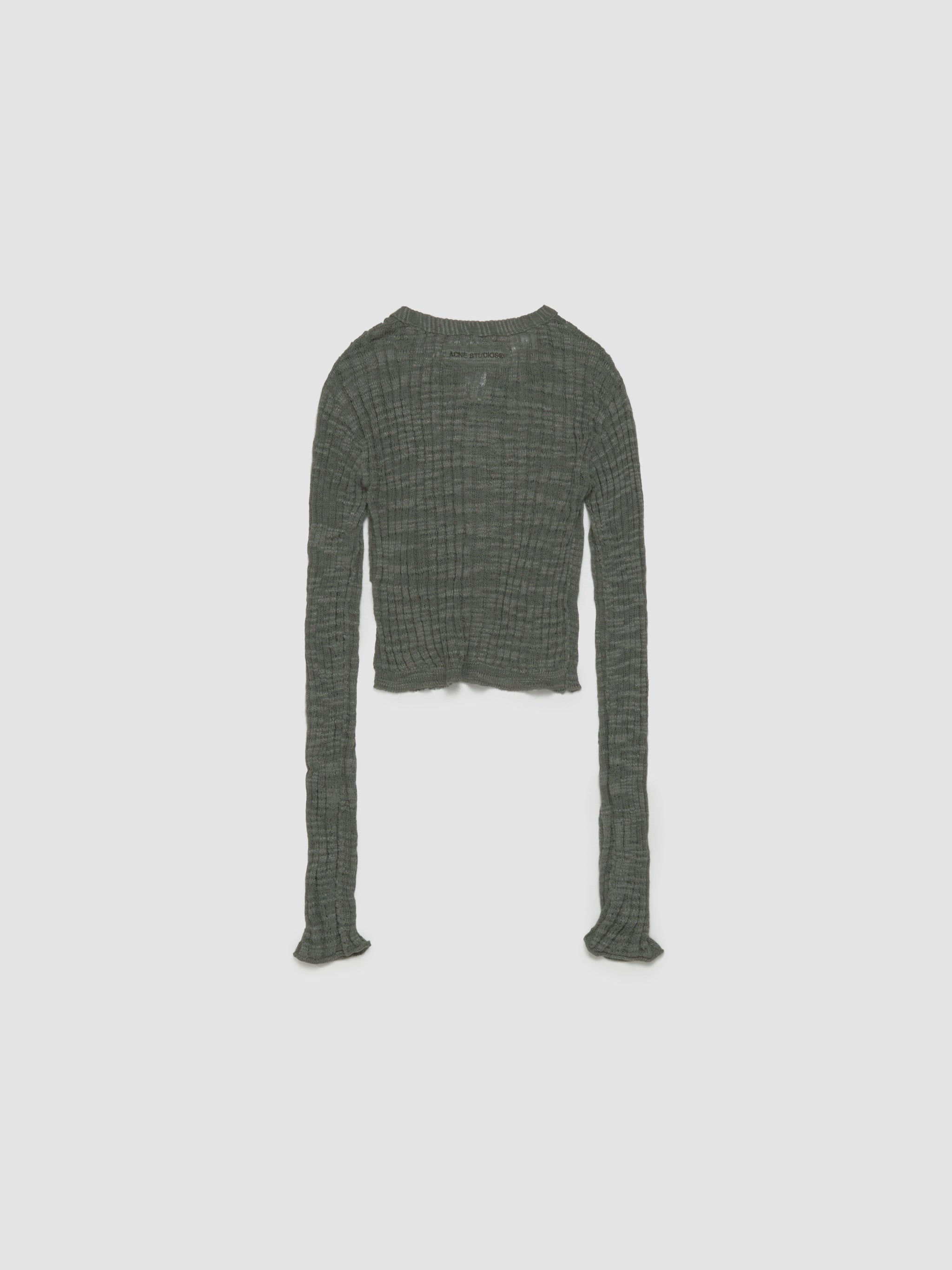 Wide Rib Cardigan in Seagrass Green