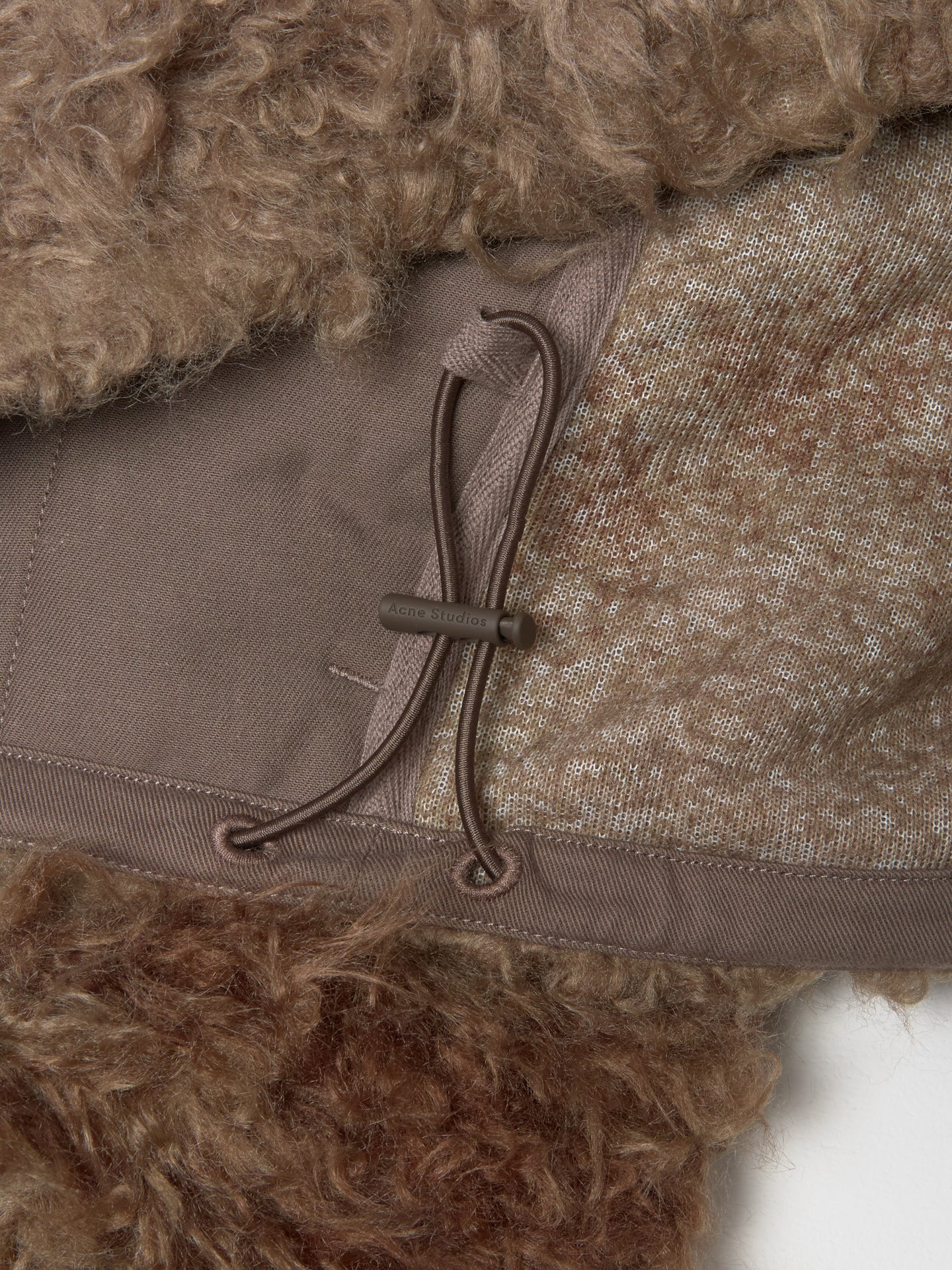 Furry Jacket in Mud Brown