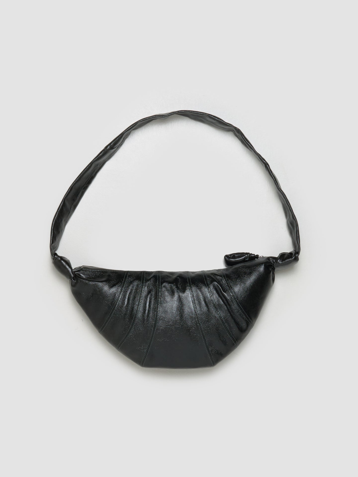 Medium Coated Cotton Croissant Bag in Forest