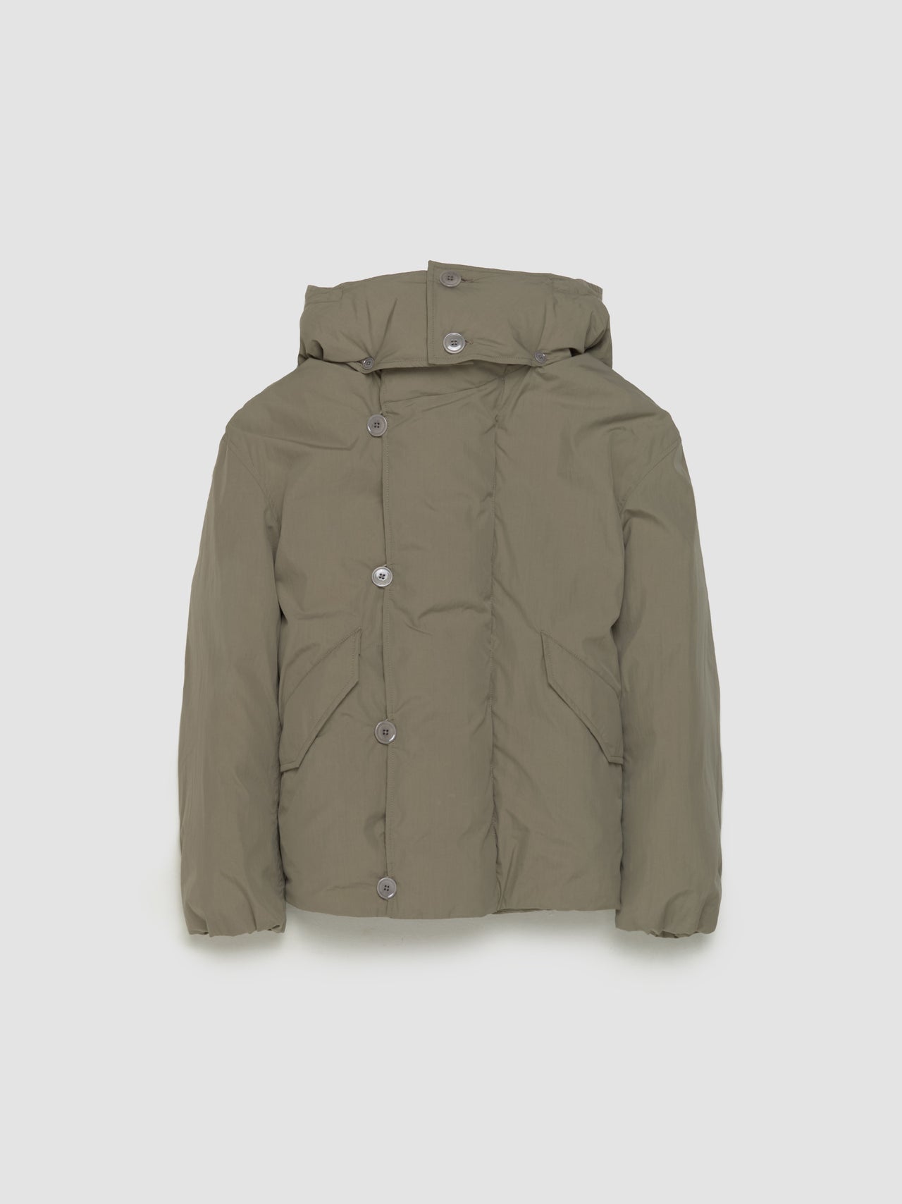 Hooded Puffer Blouson in Desert Sage