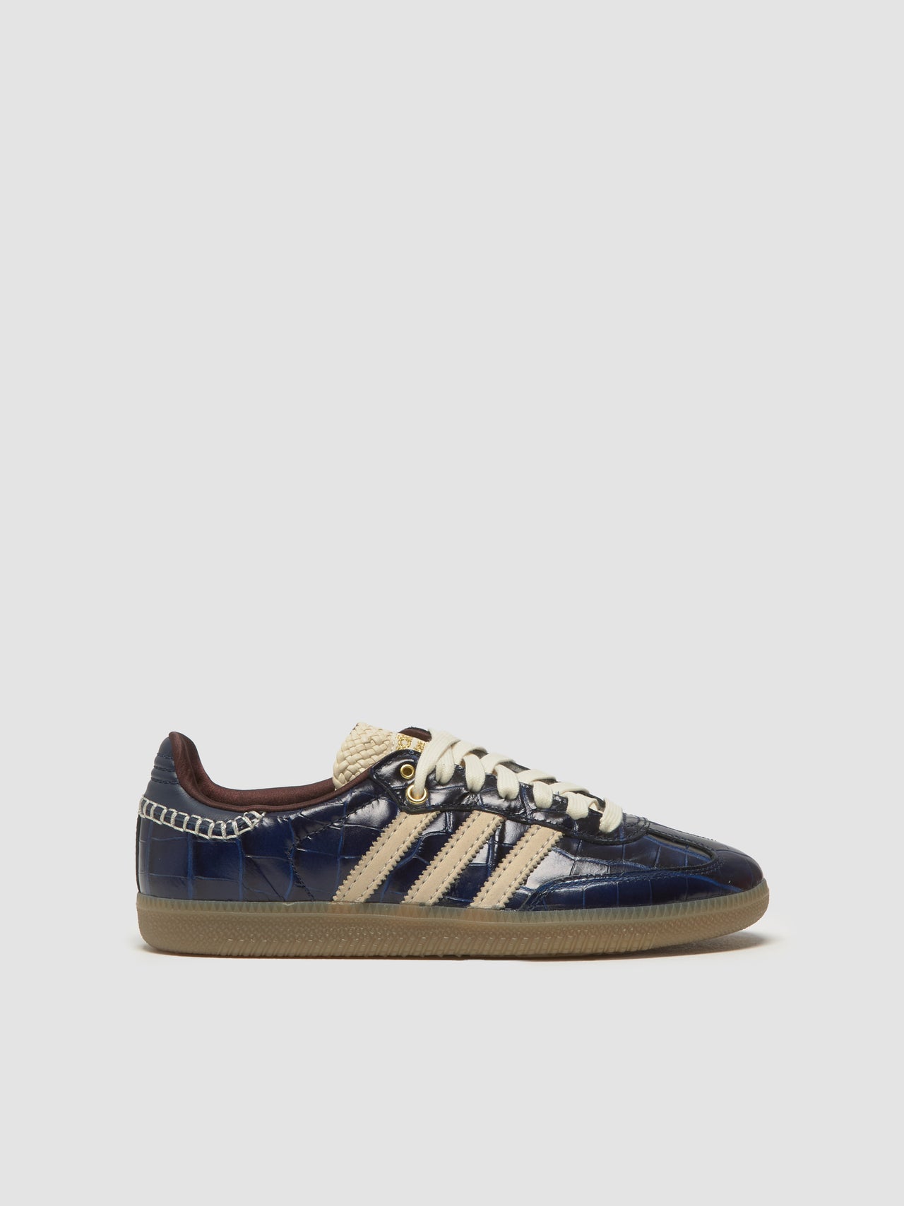 x Wales Bonner Samba Sneaker in Collegiate Navy & Wonder White