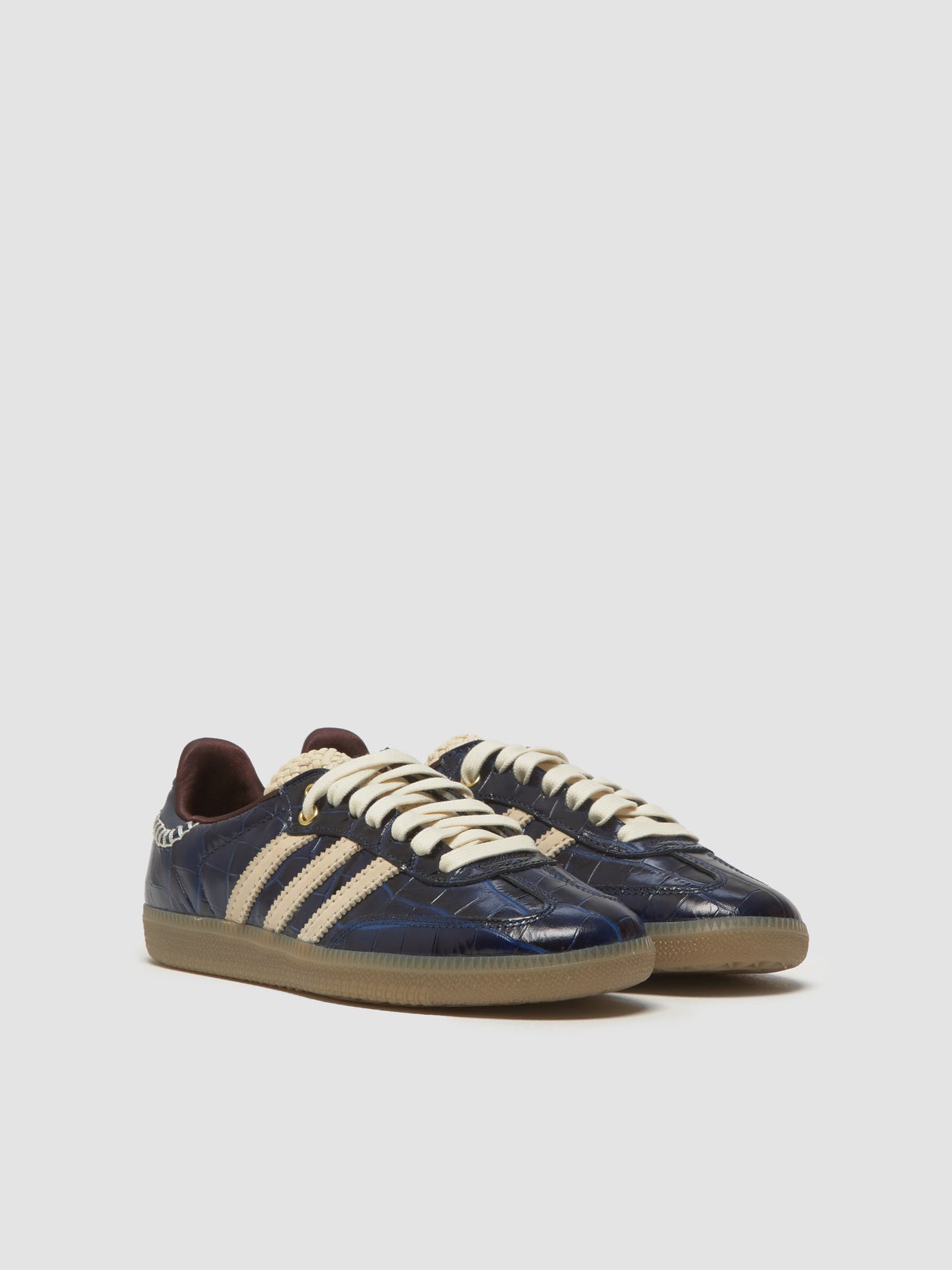 x Wales Bonner Samba Sneaker in Collegiate Navy & Wonder White