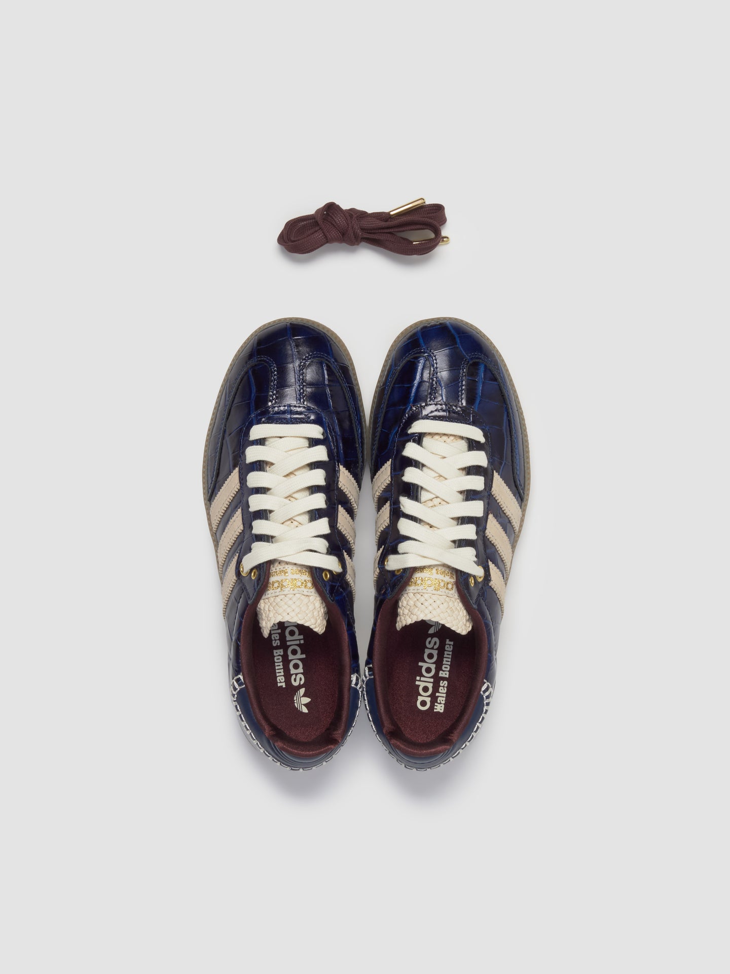 x Wales Bonner Samba Sneaker in Collegiate Navy & Wonder White