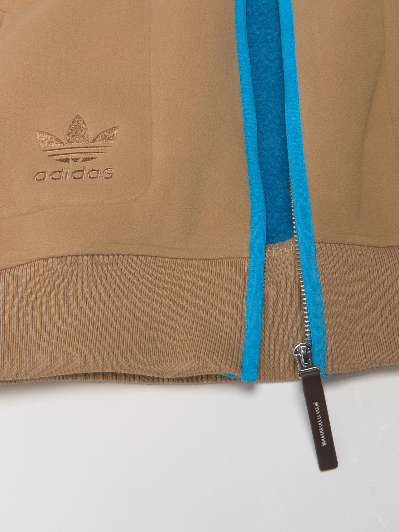 x Wales Bonner Fleece Jacket in Beige & Cyan