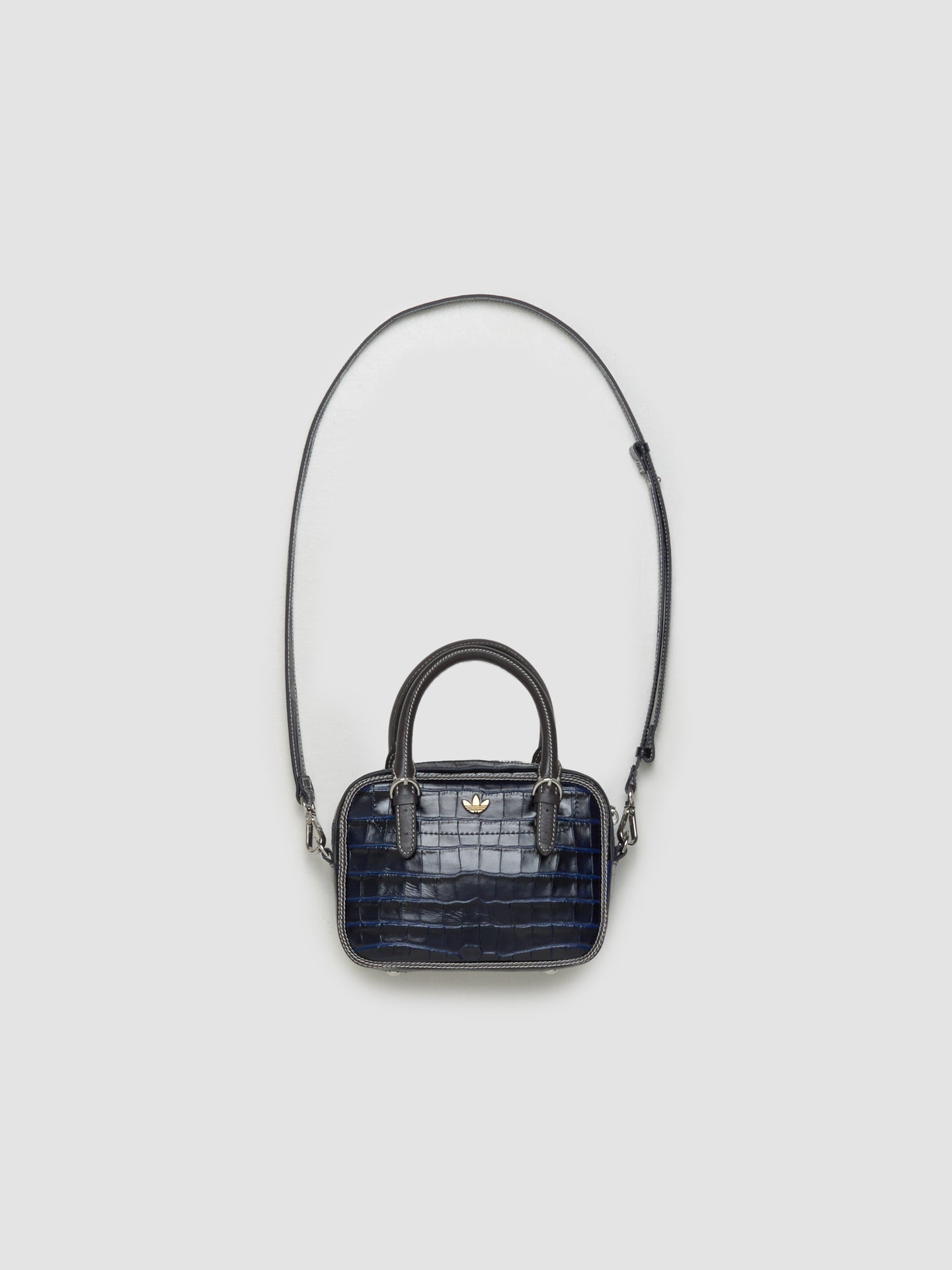 x Wales Bonner Small Croc Bag in Navy