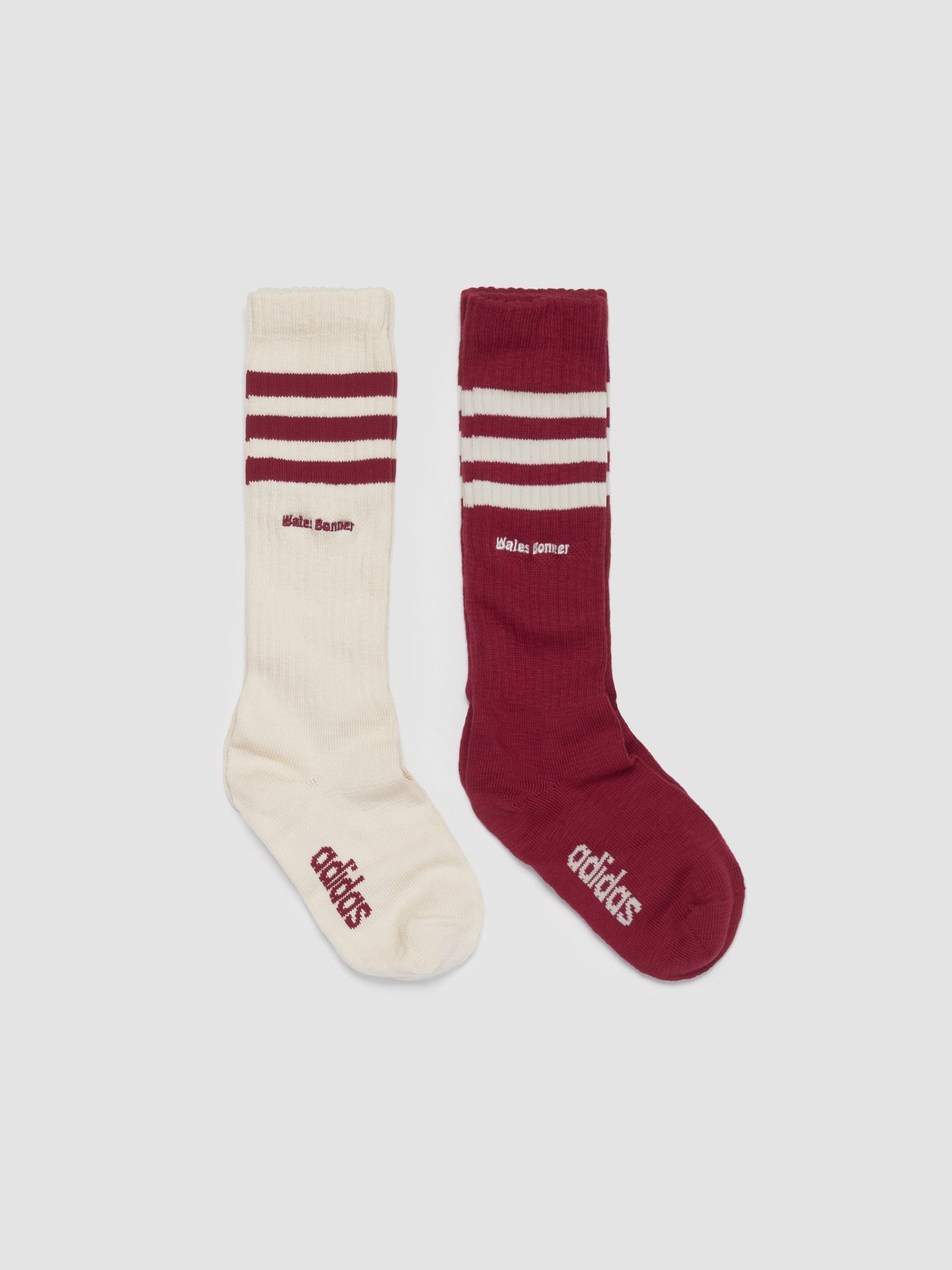 x Wales Bonner Socks Set in Wonder White & Burgundy