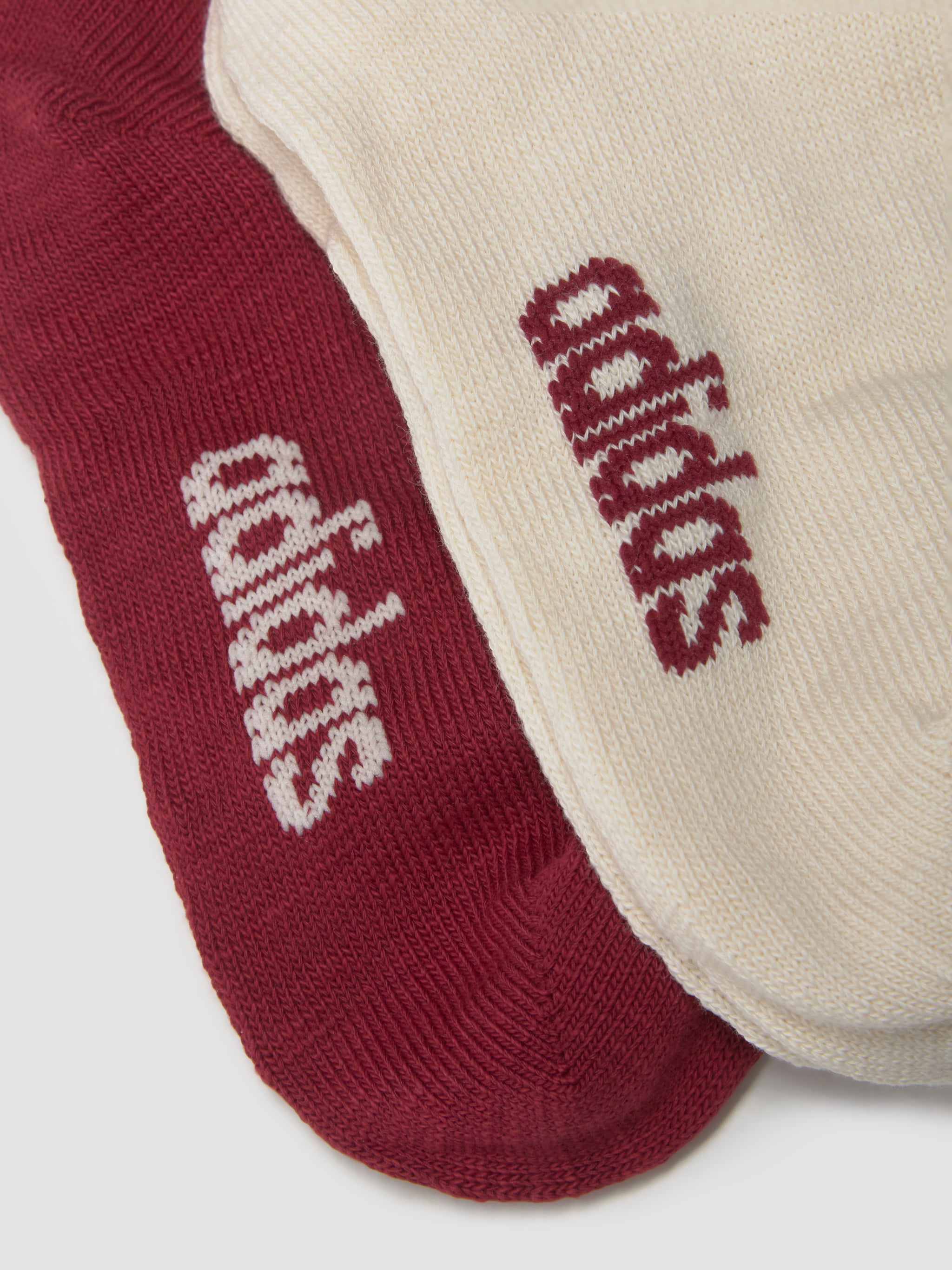 x Wales Bonner Socks Set in Wonder White & Burgundy