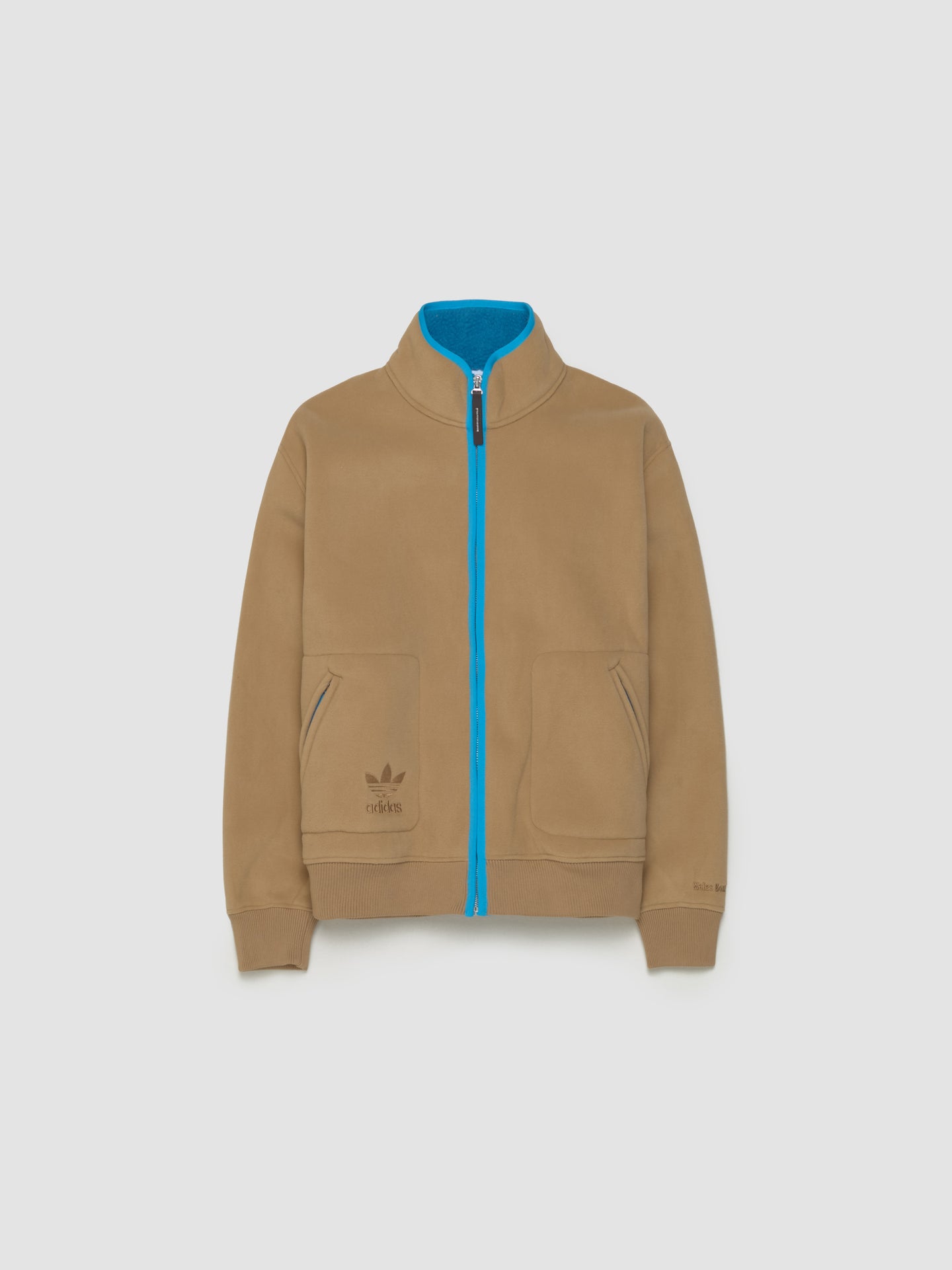 x Wales Bonner Fleece Jacket in Beige & Cyan