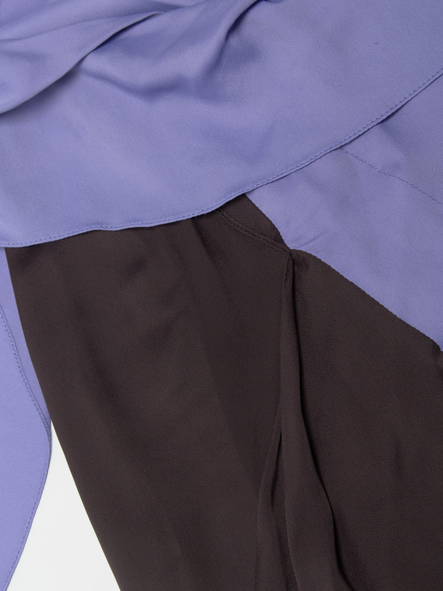 Kukri Draped Skirt in Raw Umber & Lilac