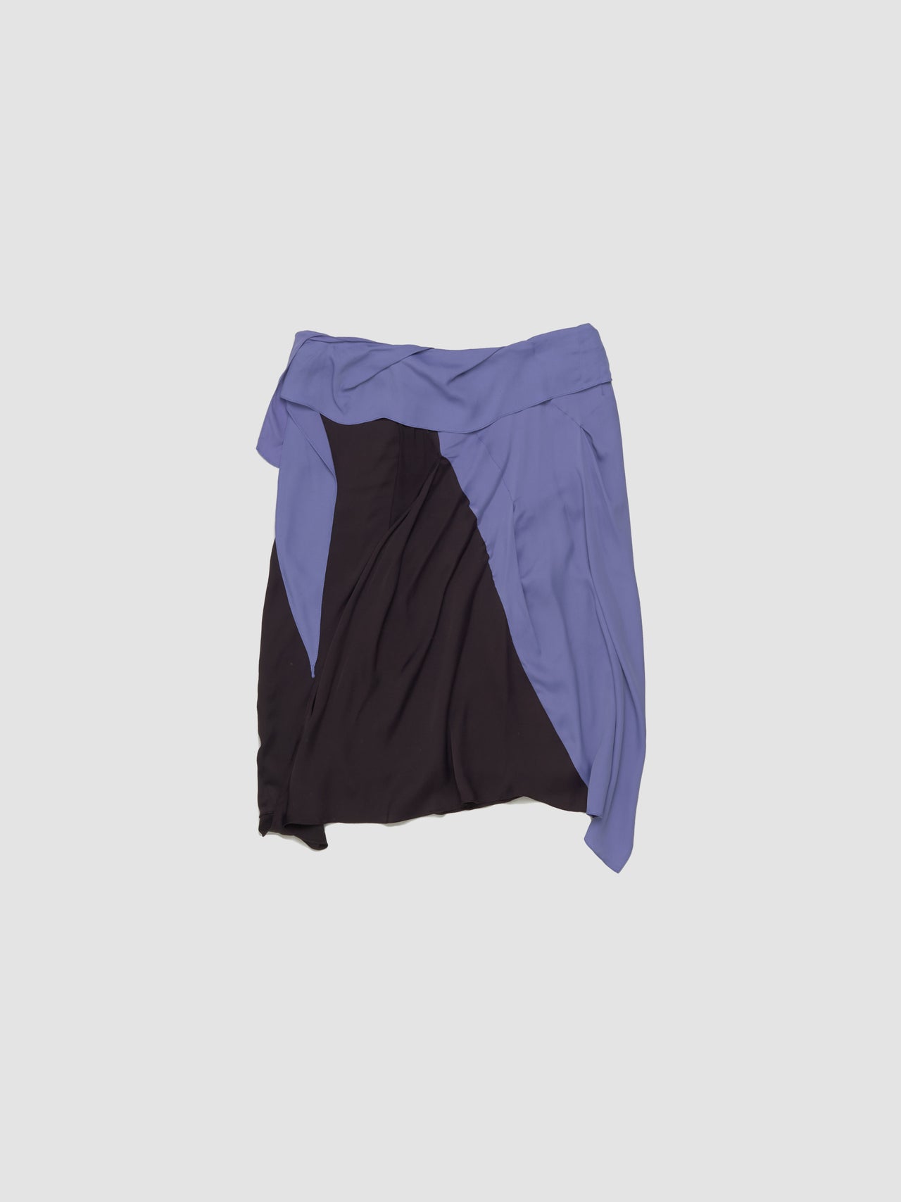 Kukri Draped Skirt in Raw Umber & Lilac