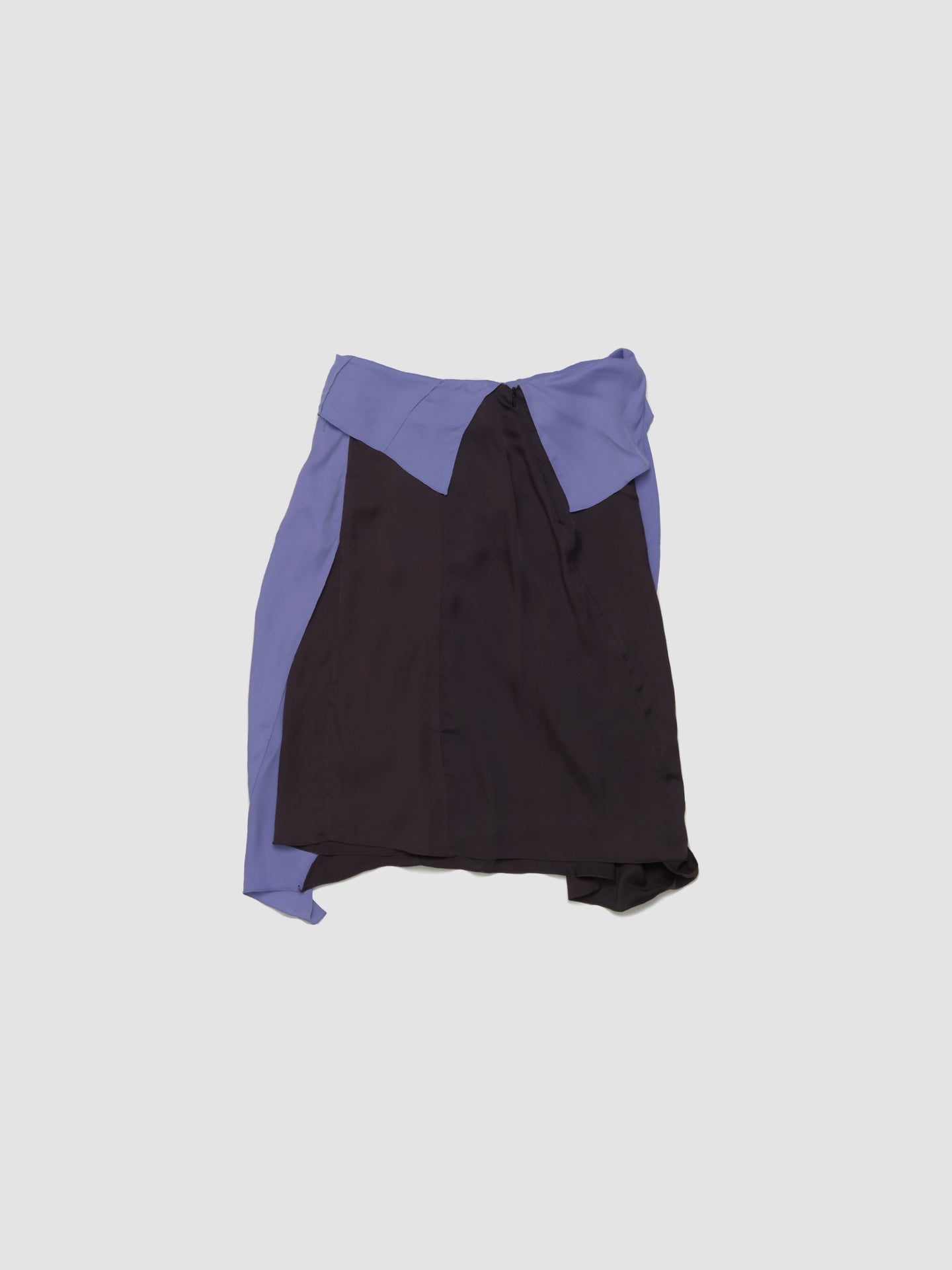 Kukri Draped Skirt in Raw Umber & Lilac