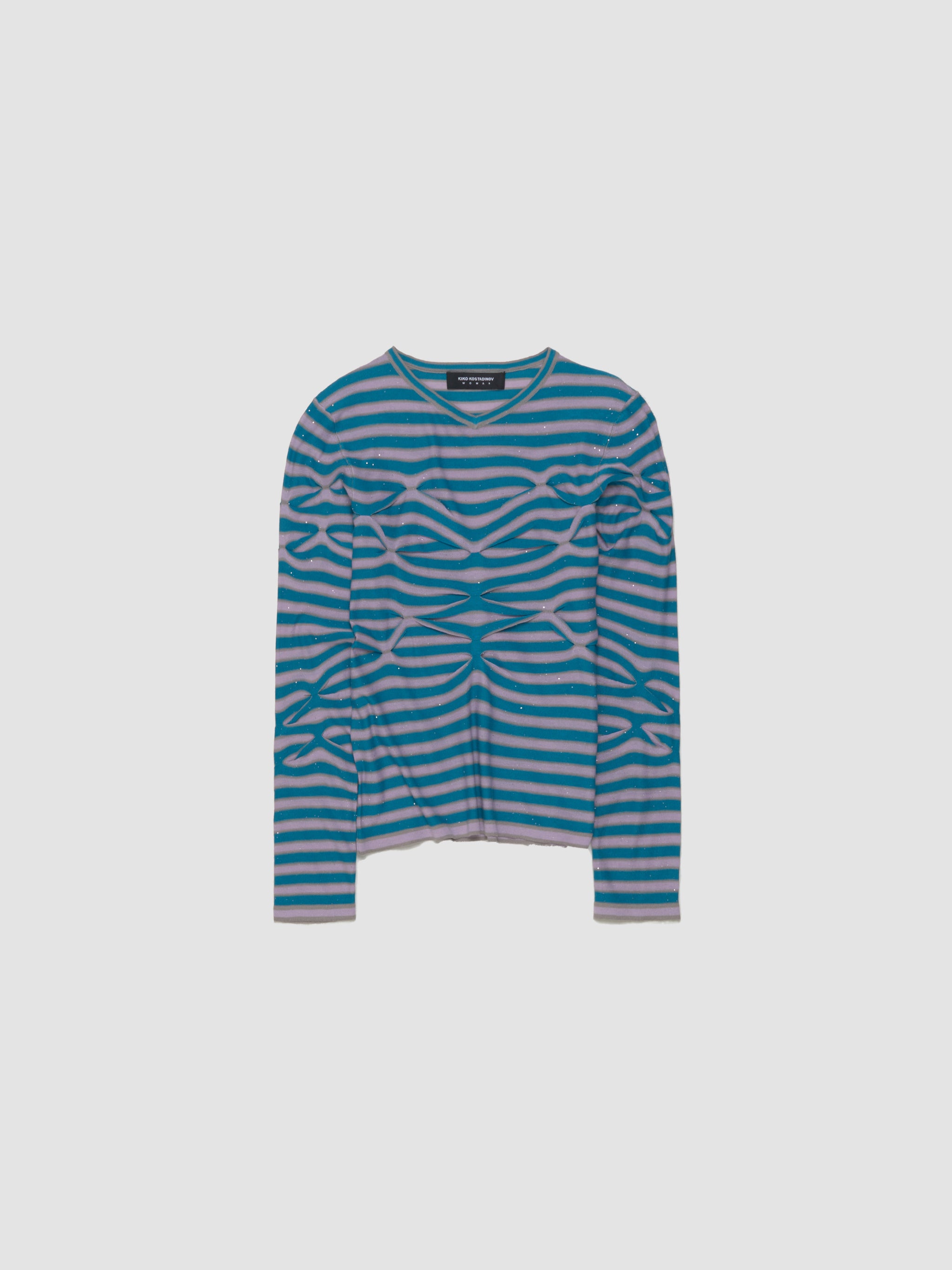 Zabriskie Longsleeve Top in Ocean Blue & Lilac