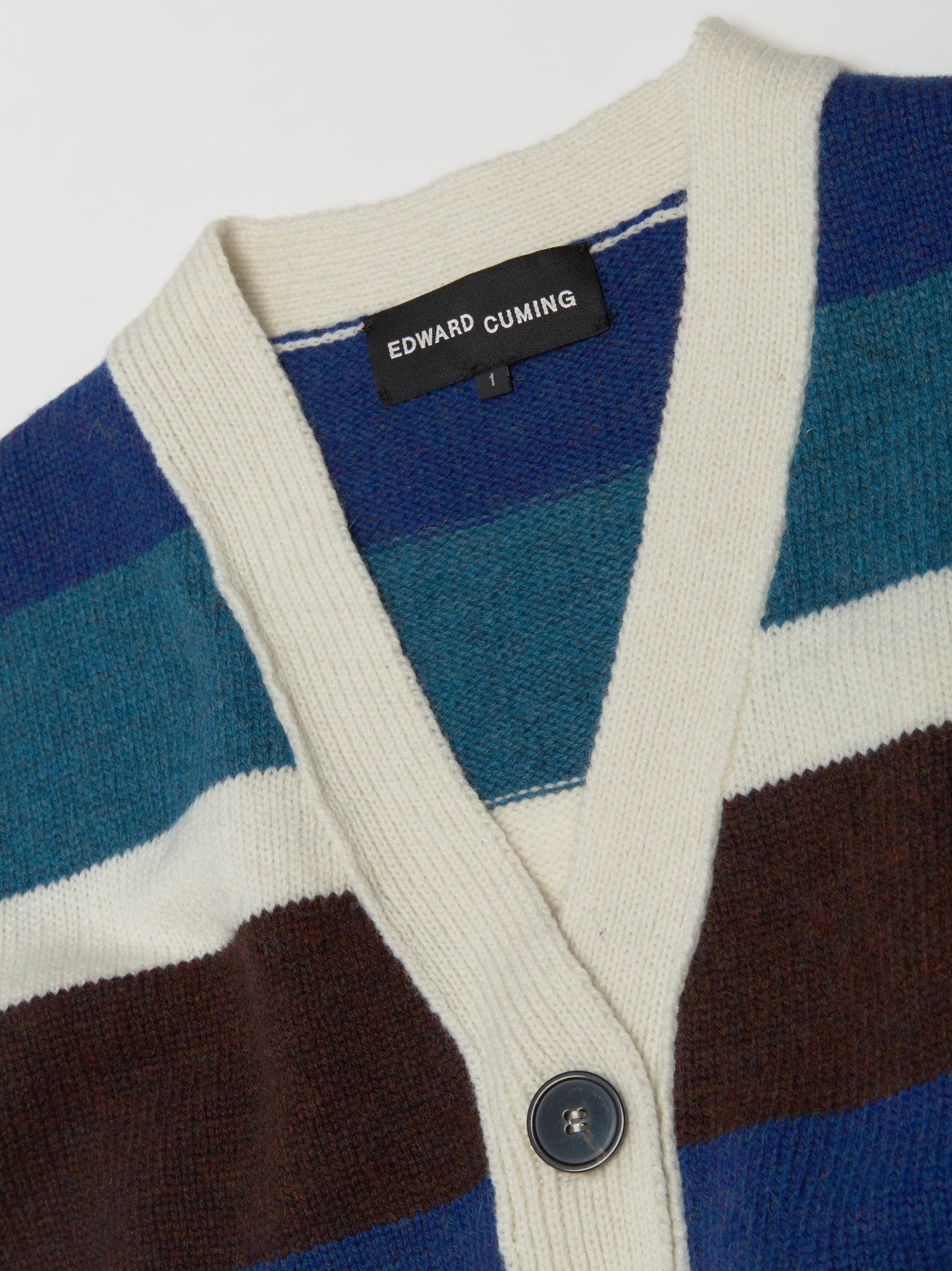 Studious Cardigan in Blue & Brown