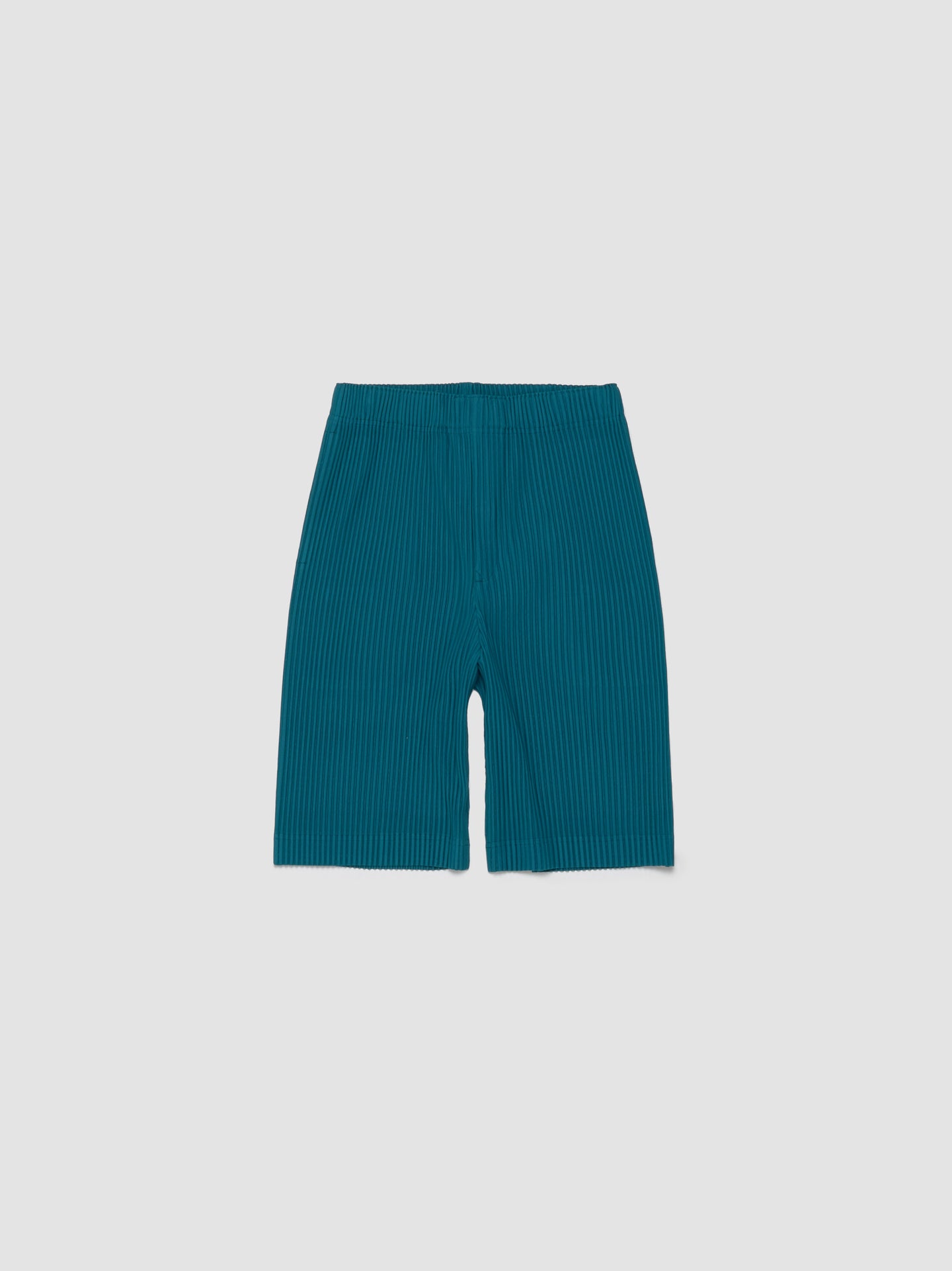 Pleated Shorts in Teal Green