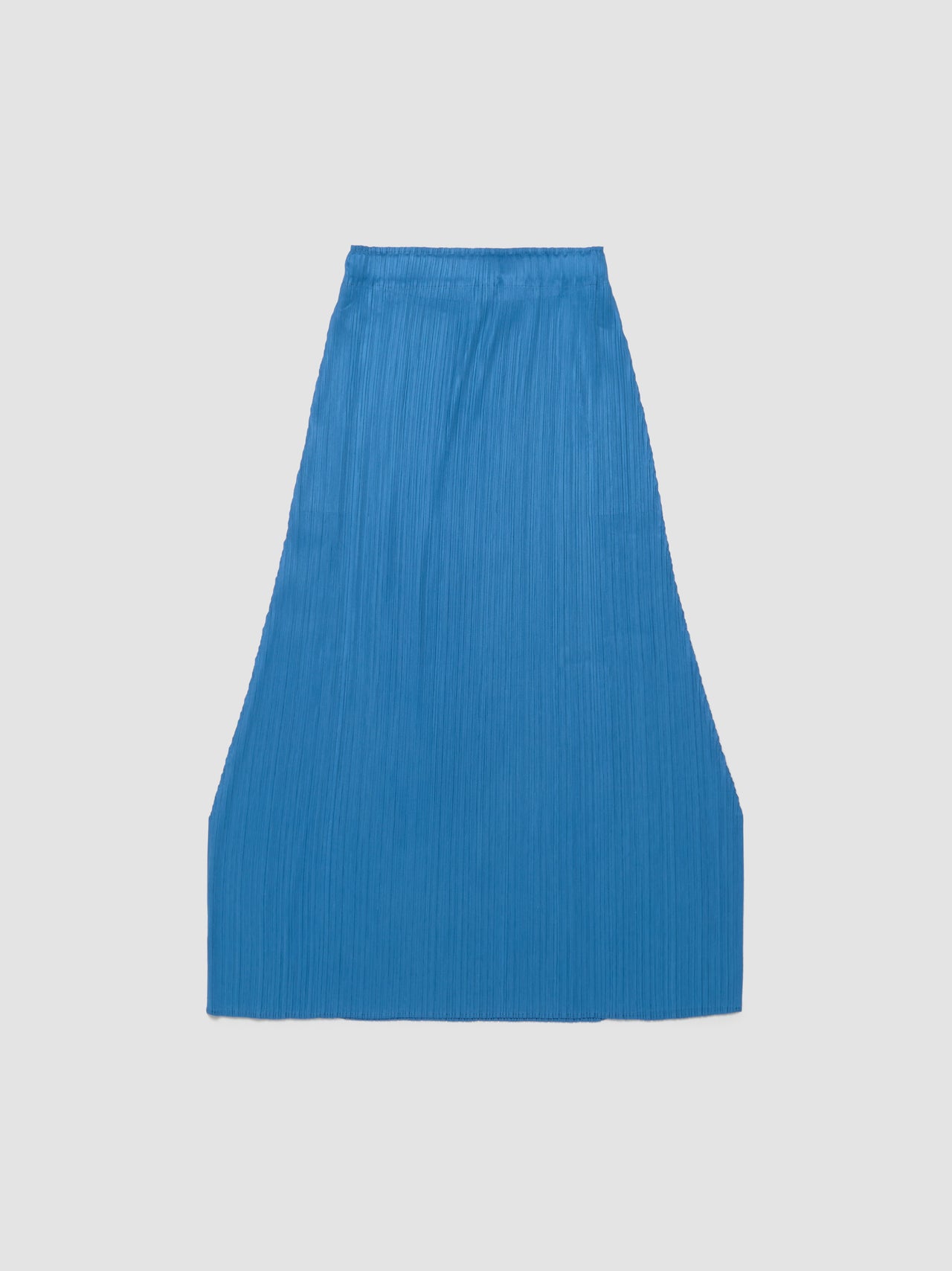 Pleated Maxi Skirt in Iron Blue