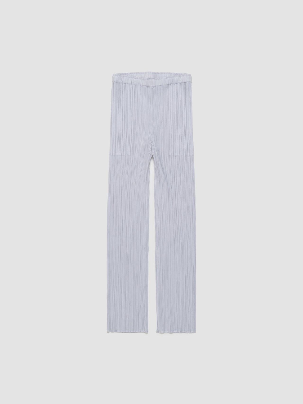 Pleated Tapered Leg Trousers in Light Grey