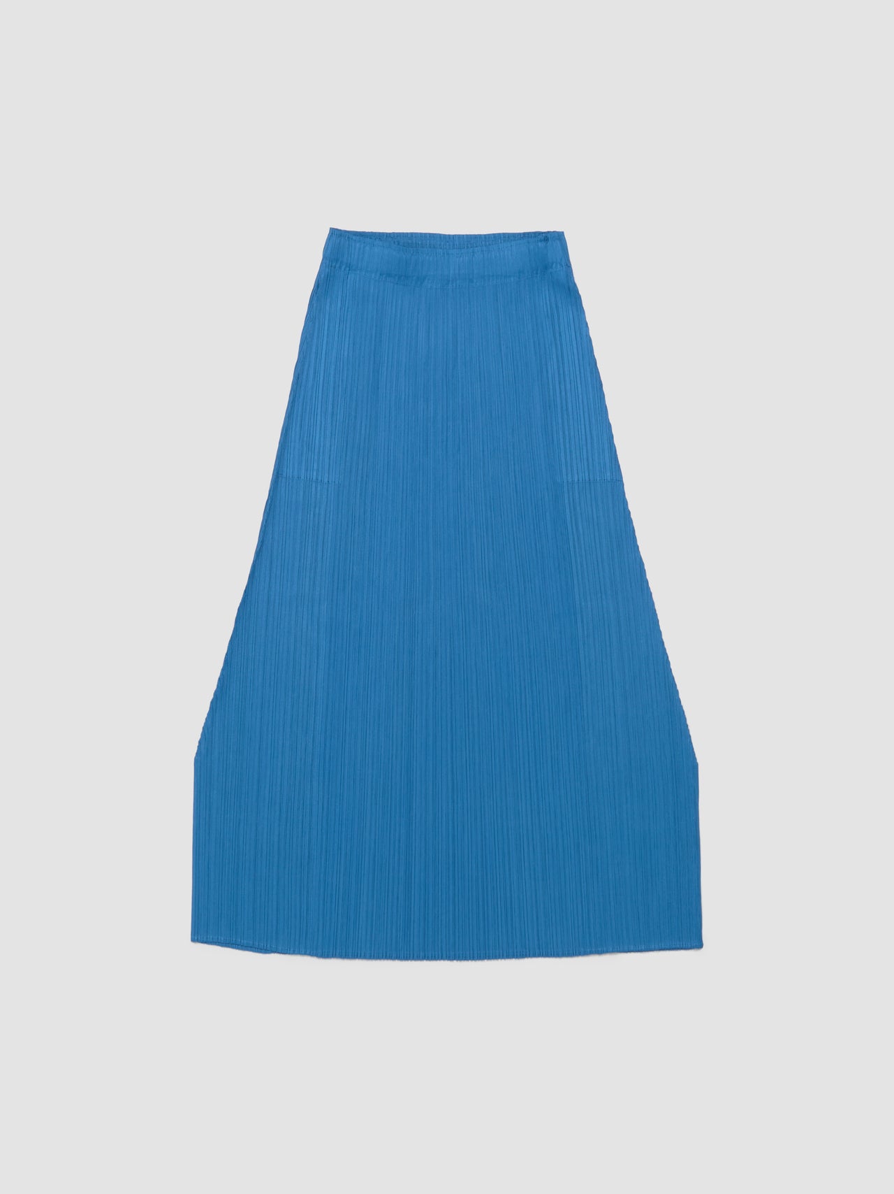 Pleated Maxi Skirt in Iron Blue